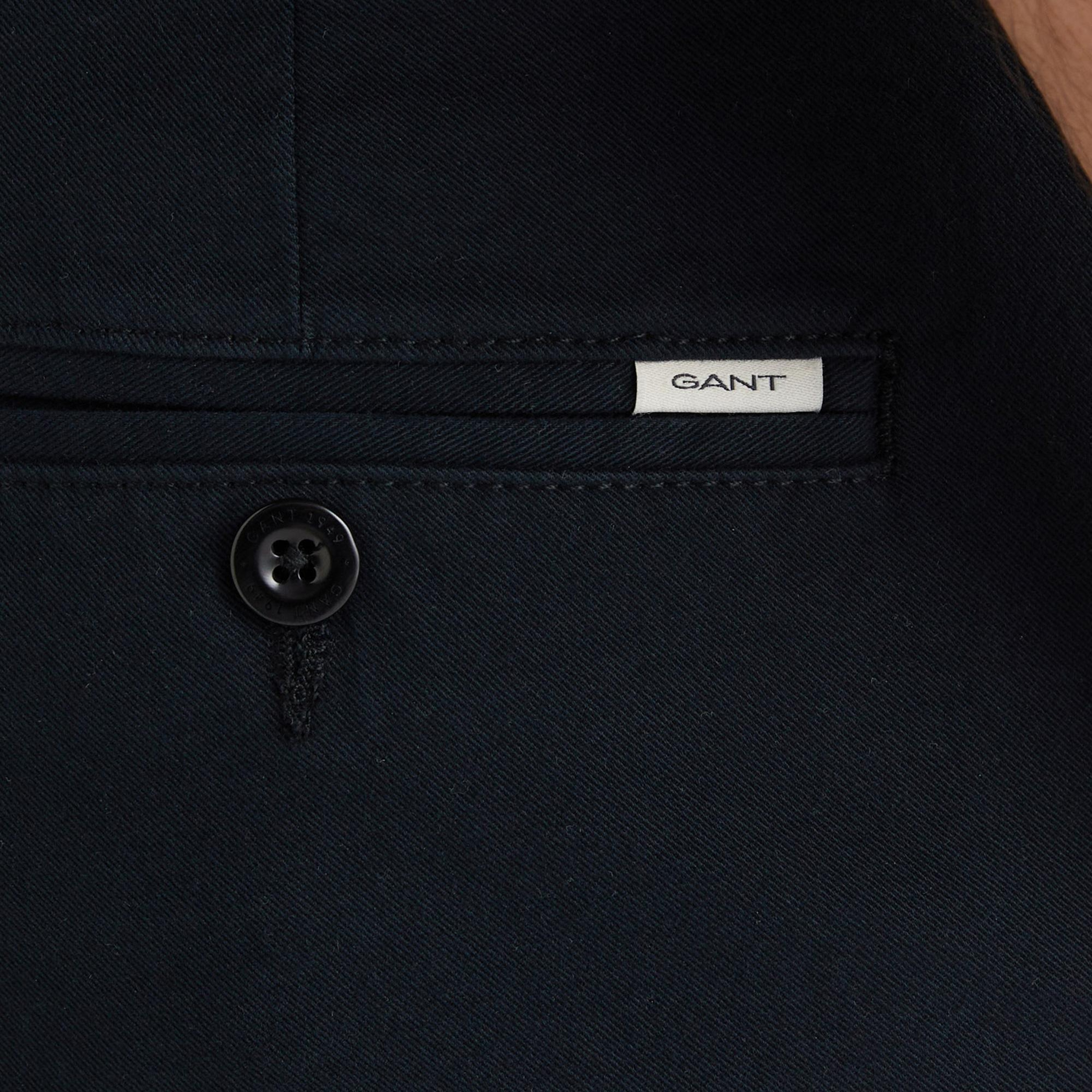 GANT Erkek Siyah Slim Fit  Pantolon