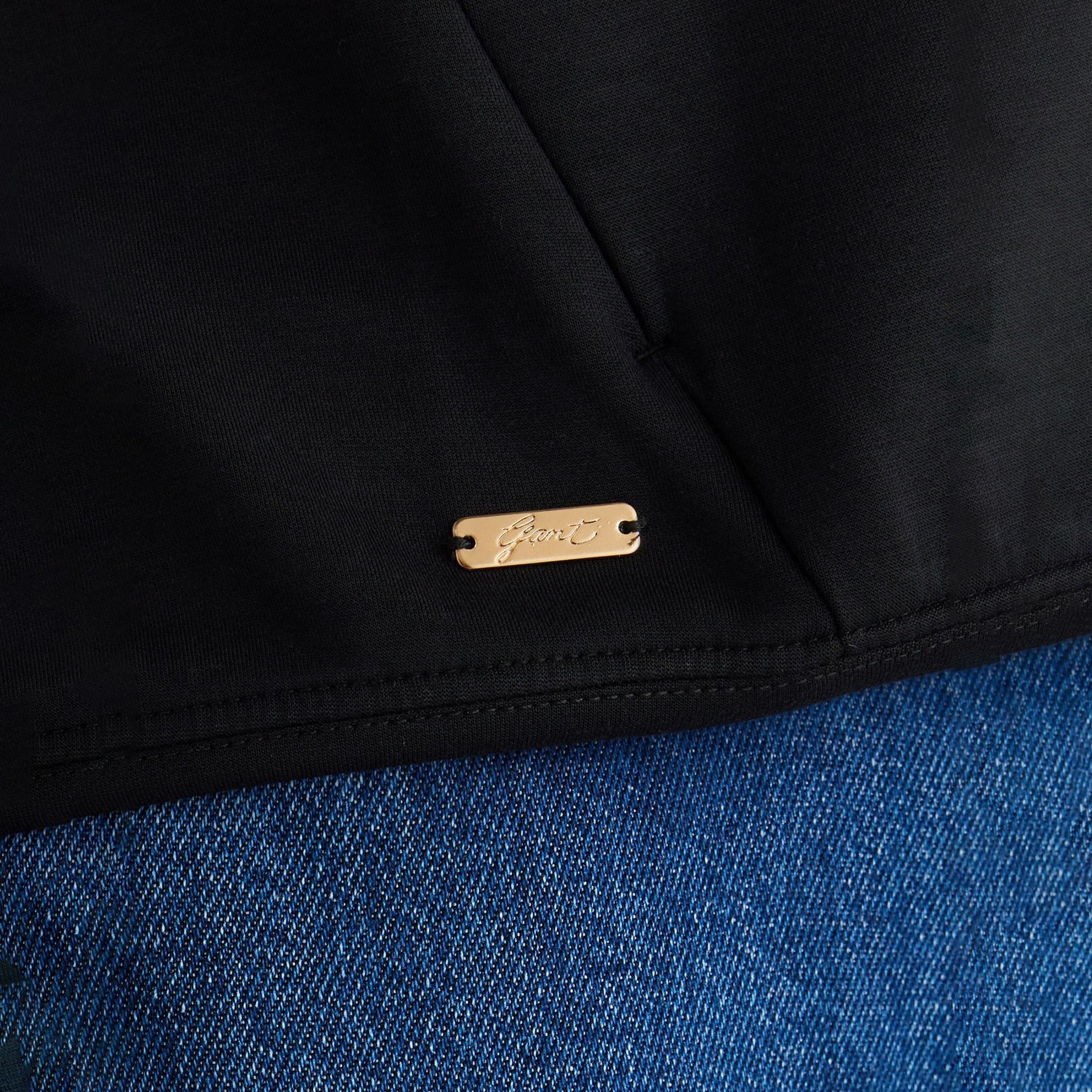 GANT Kadın Siyah Regular Fit Fermuarlı Sweatshirt