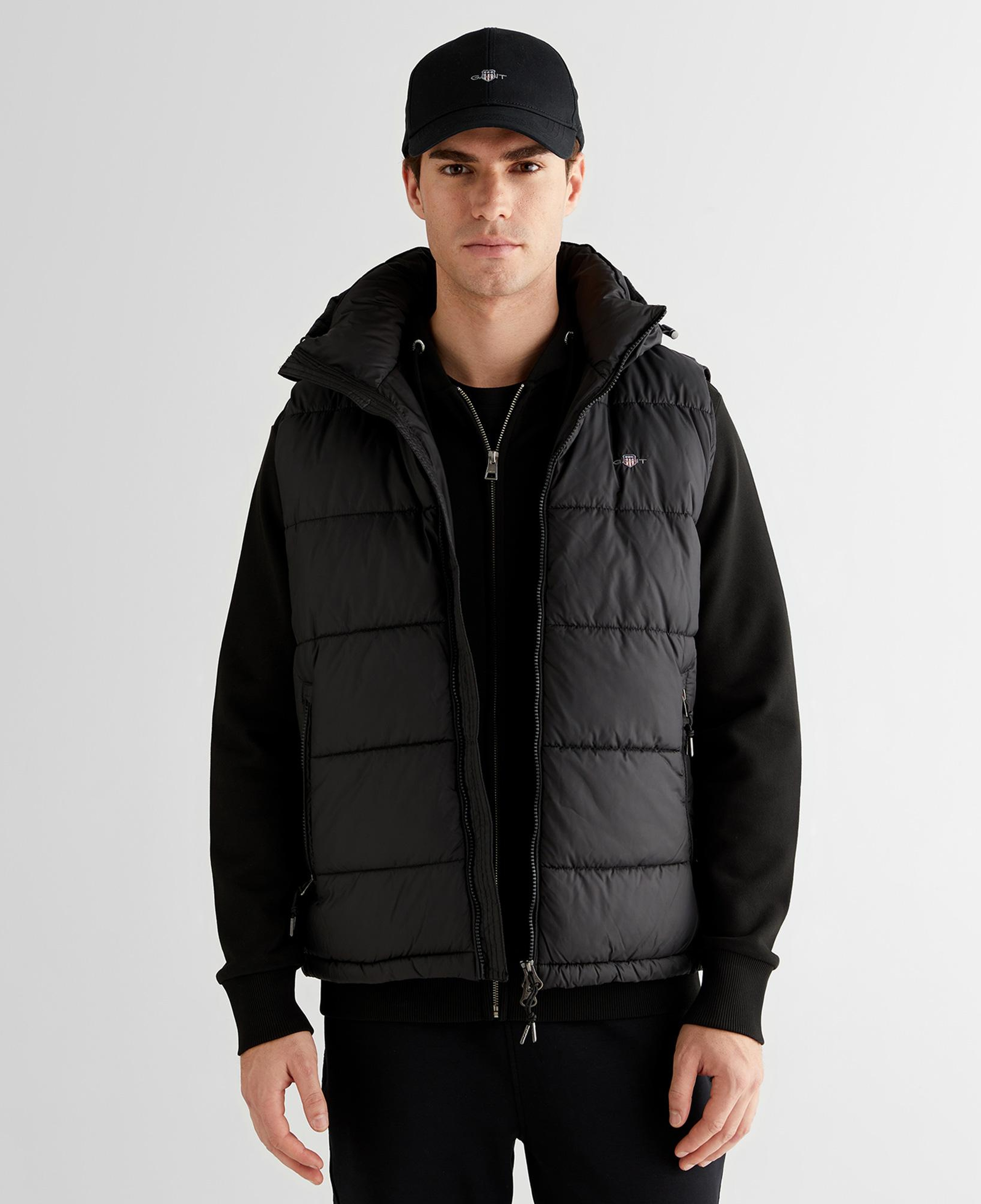 GANT Erkek Siyah Regular Fit Fermuarlı Yelek