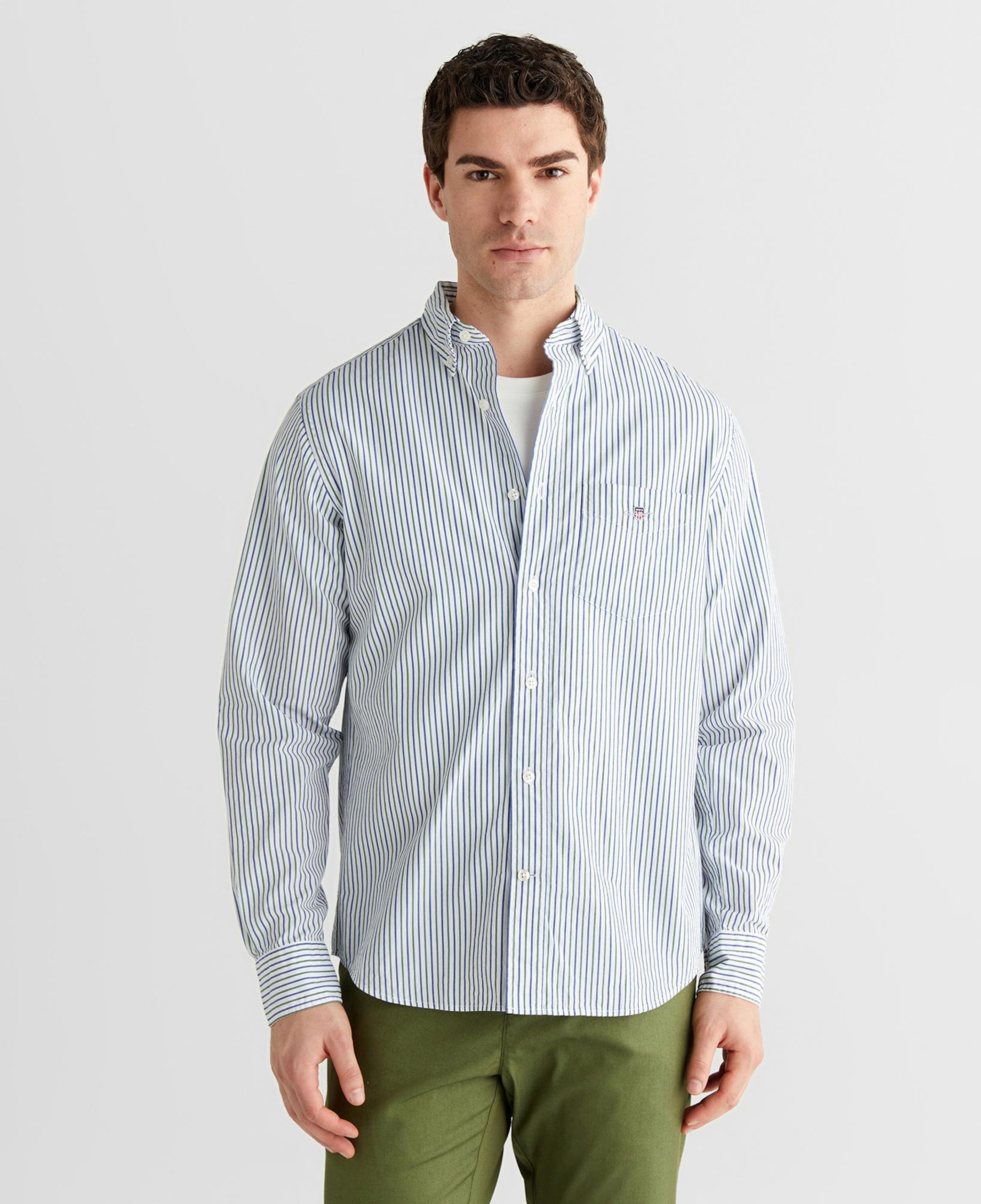 GANT Erkek Yeşil Regular Fit Düğmeli Gömlek