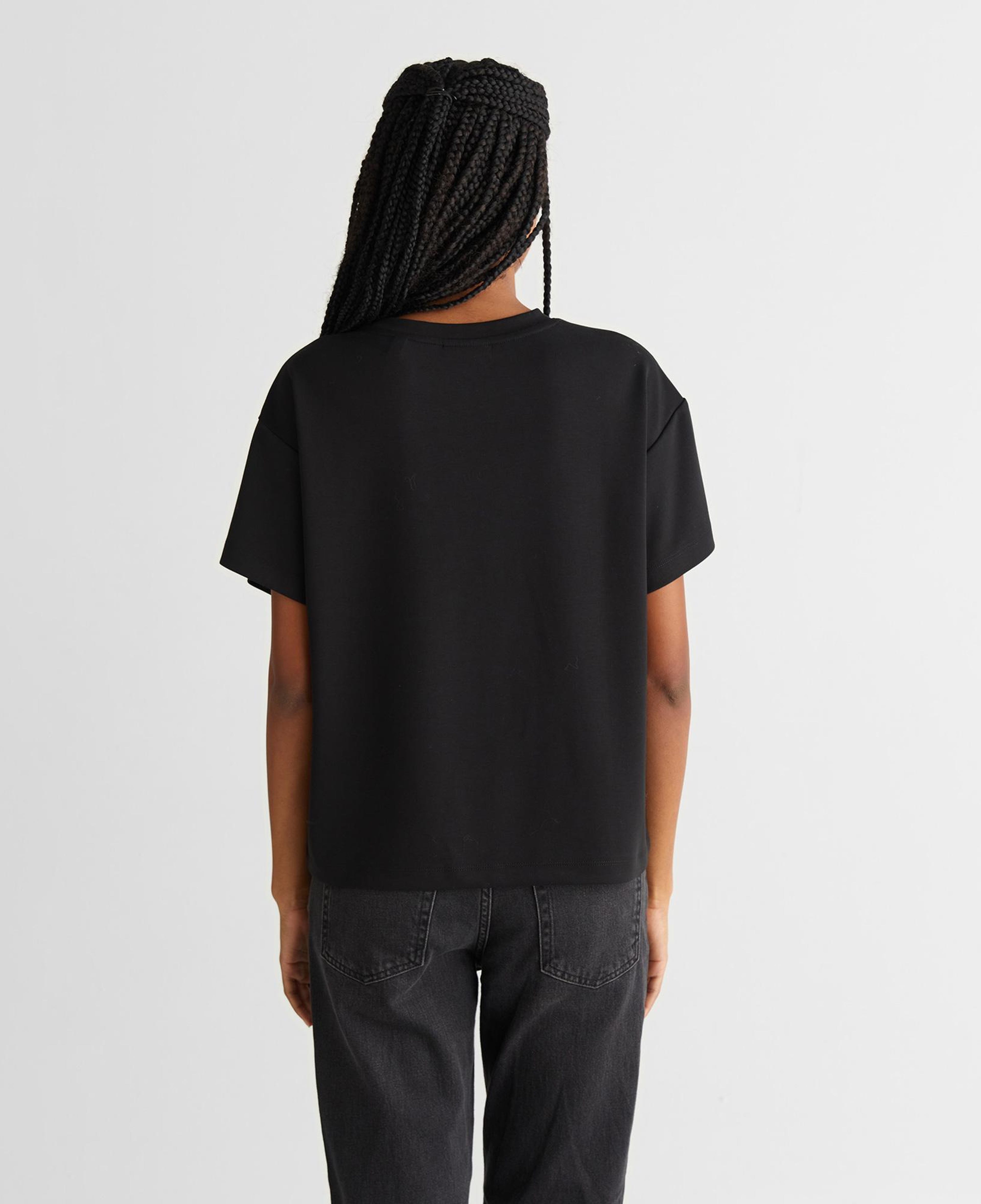 GANT Kadın Siyah Regular Fit Bisiklet Yaka T-Shirt
