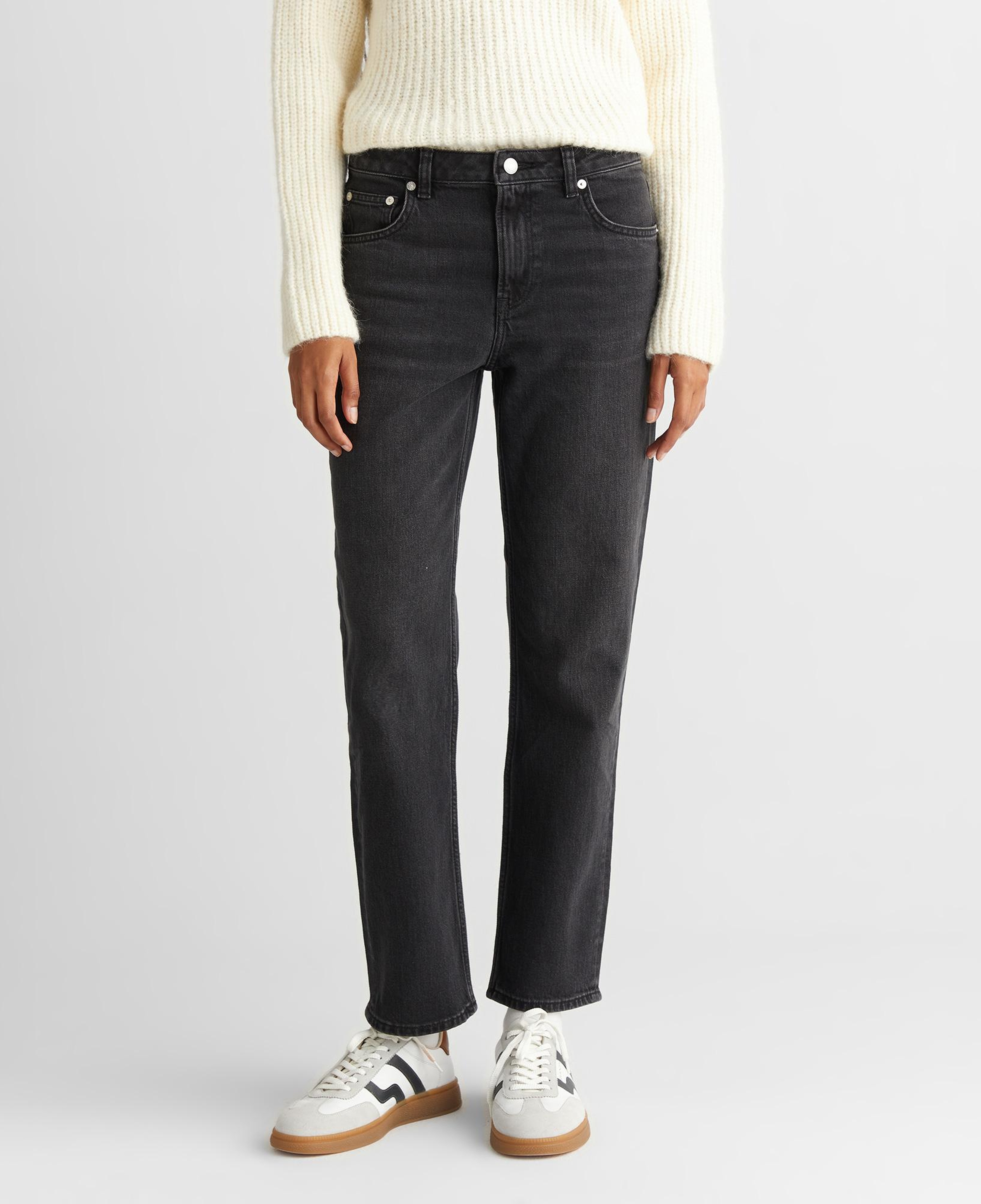 GANT Kadın Siyah Straight Fit Jean Pantolon