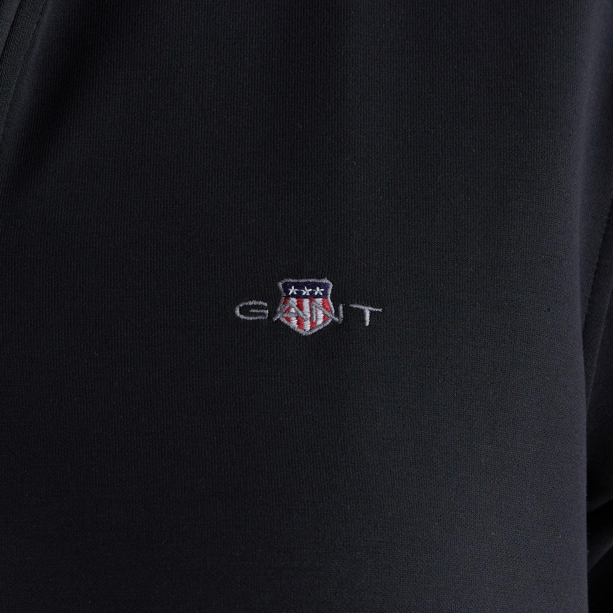 GANT Kadın Siyah Regular Fit Yarım Fermuarlı Elbise