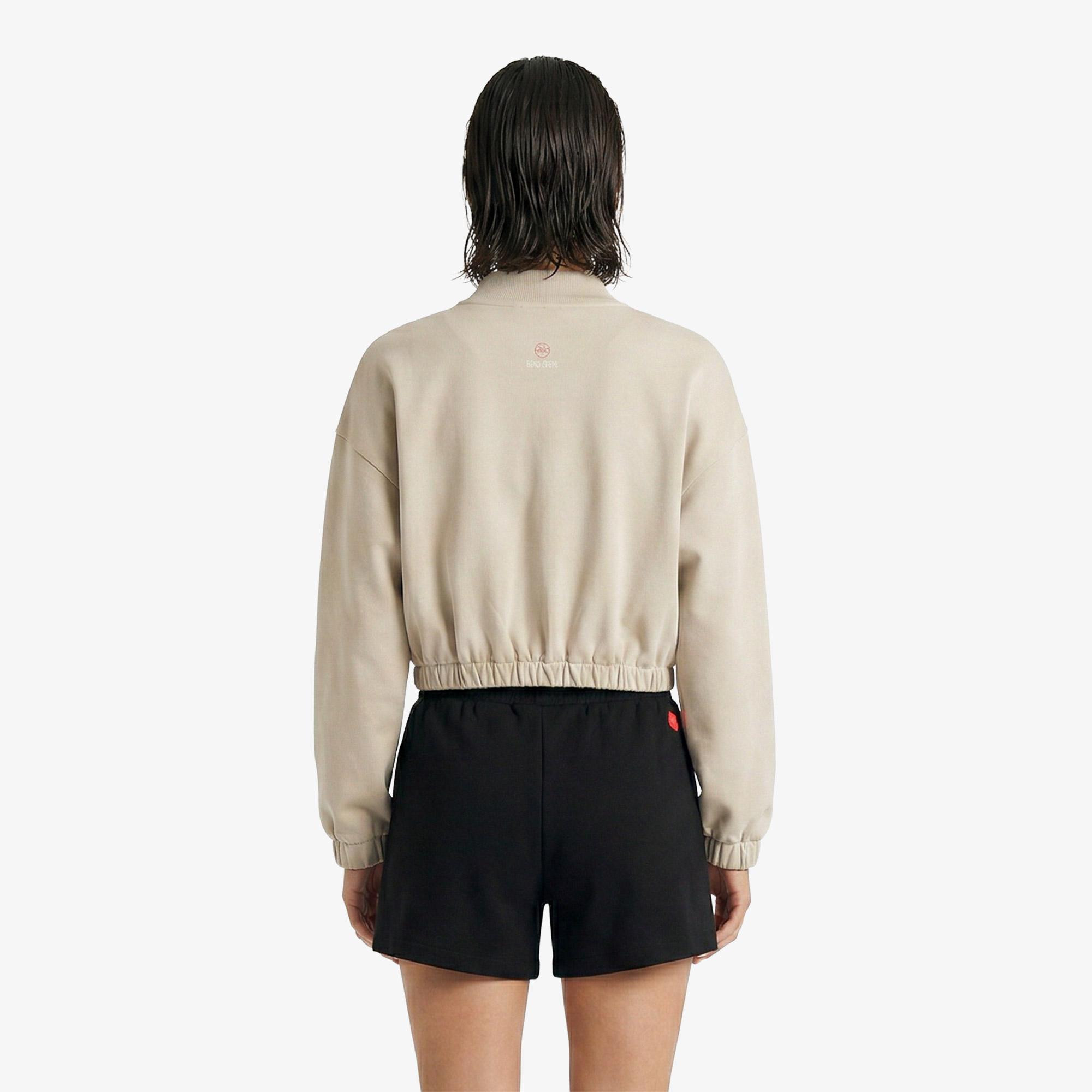 UNITED4 Regular Fit Kadın Krem Sweatshirt