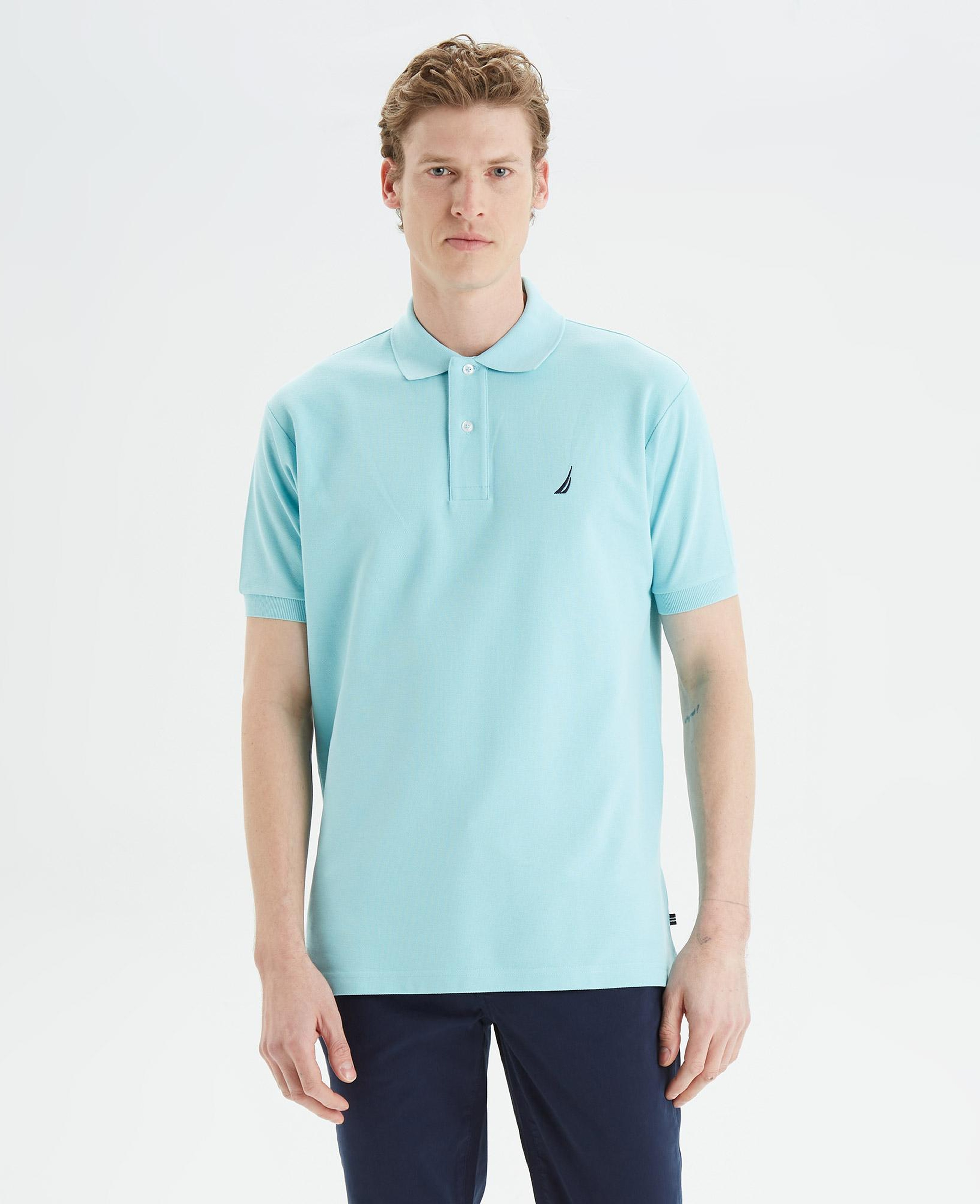 Nautica Erkek Mavi Classic Fit Polo Yaka T-Shirt