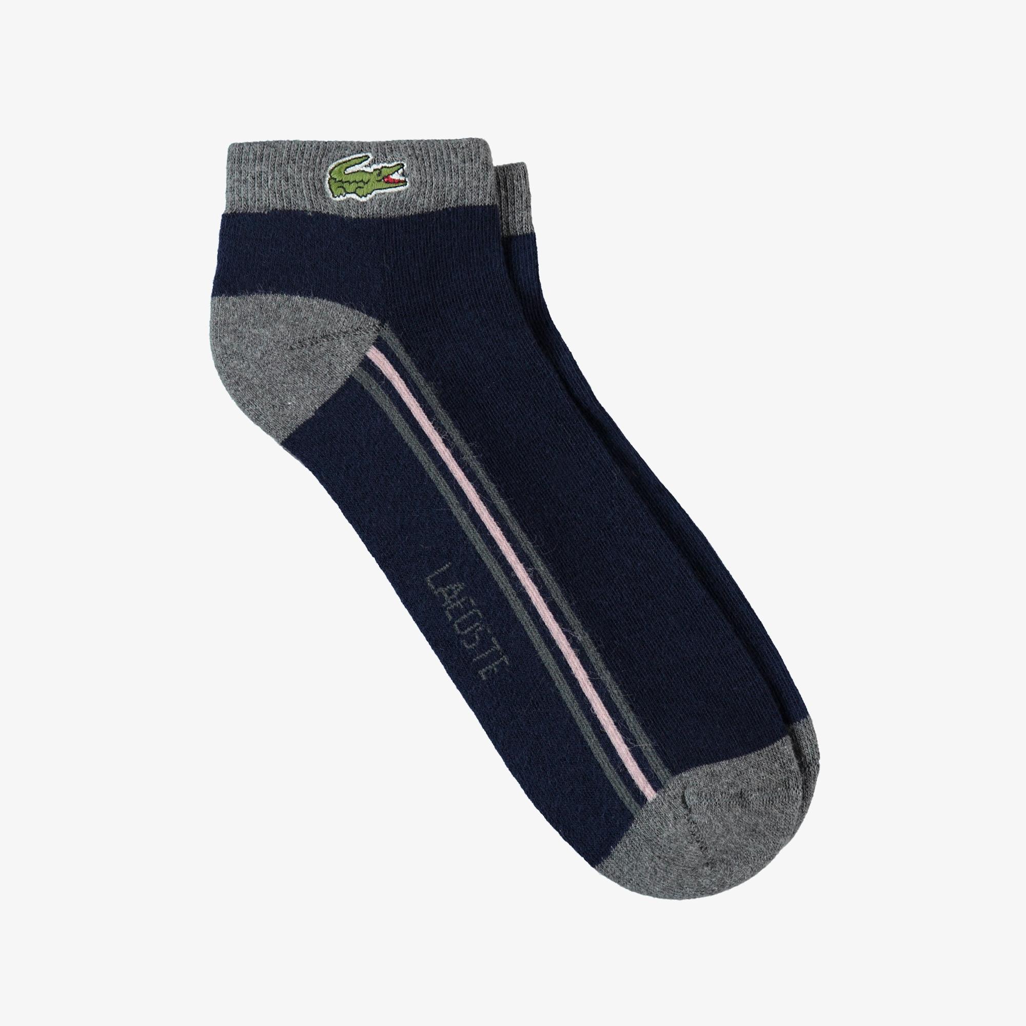Lacoste Unisex Çizgili Lacivert Çorap