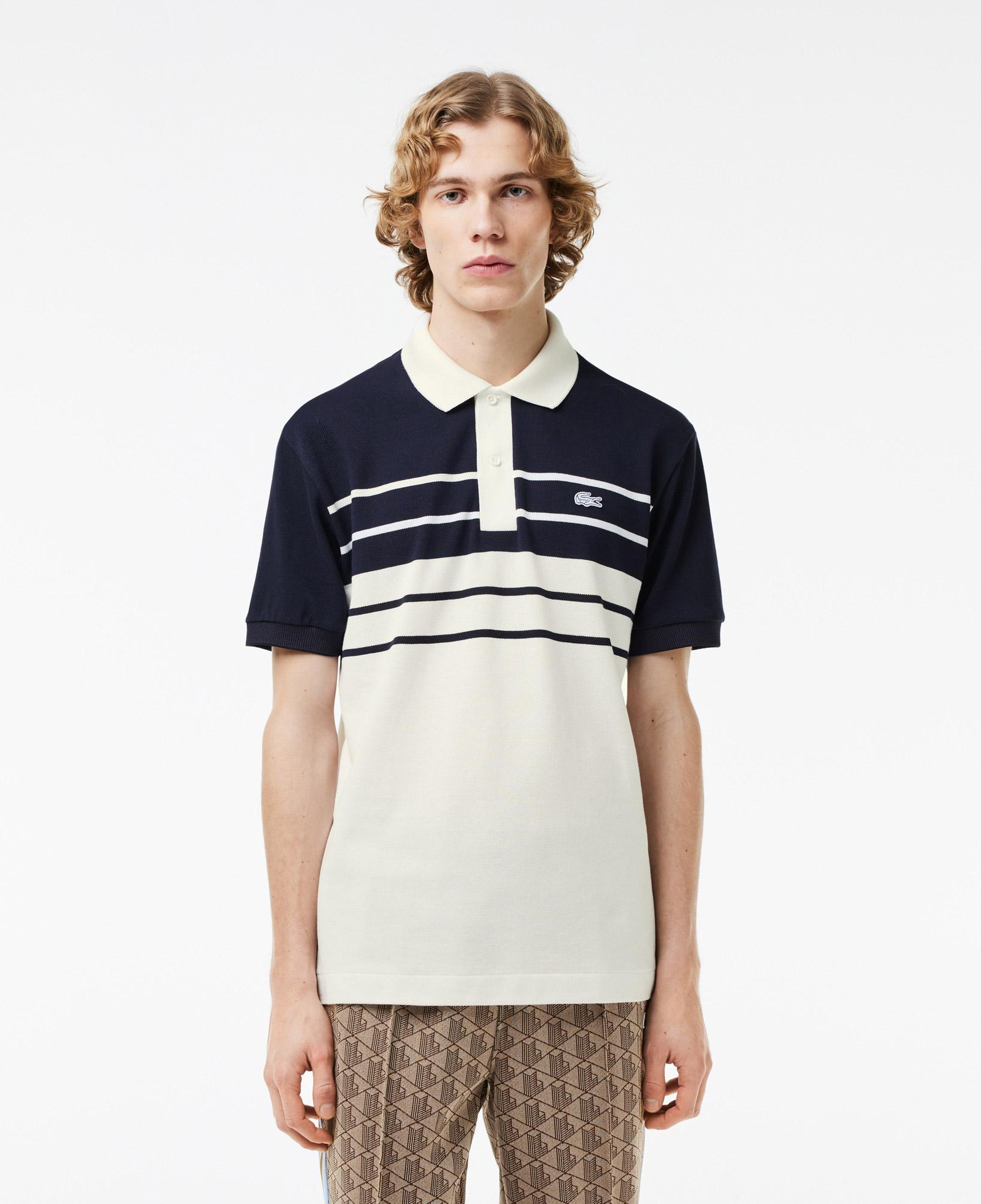 Lacoste L.12.12 Erkek Classic Fit Renk Bloklu Beyaz Polo