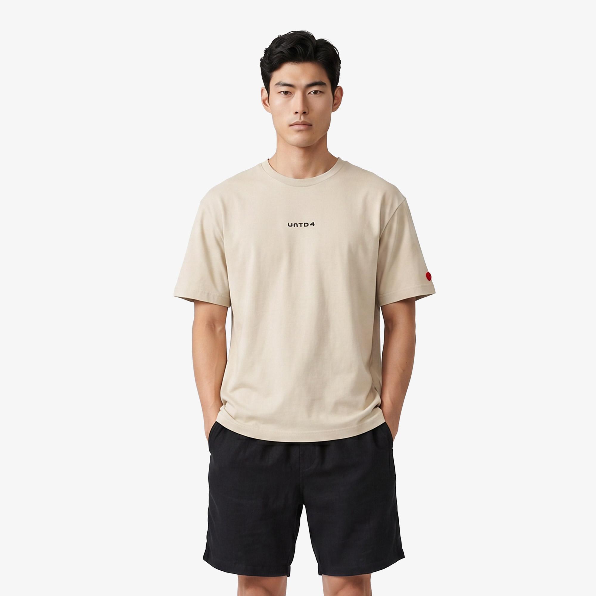 UNITED4 Regular Fit Erkek Krem T-Shirt