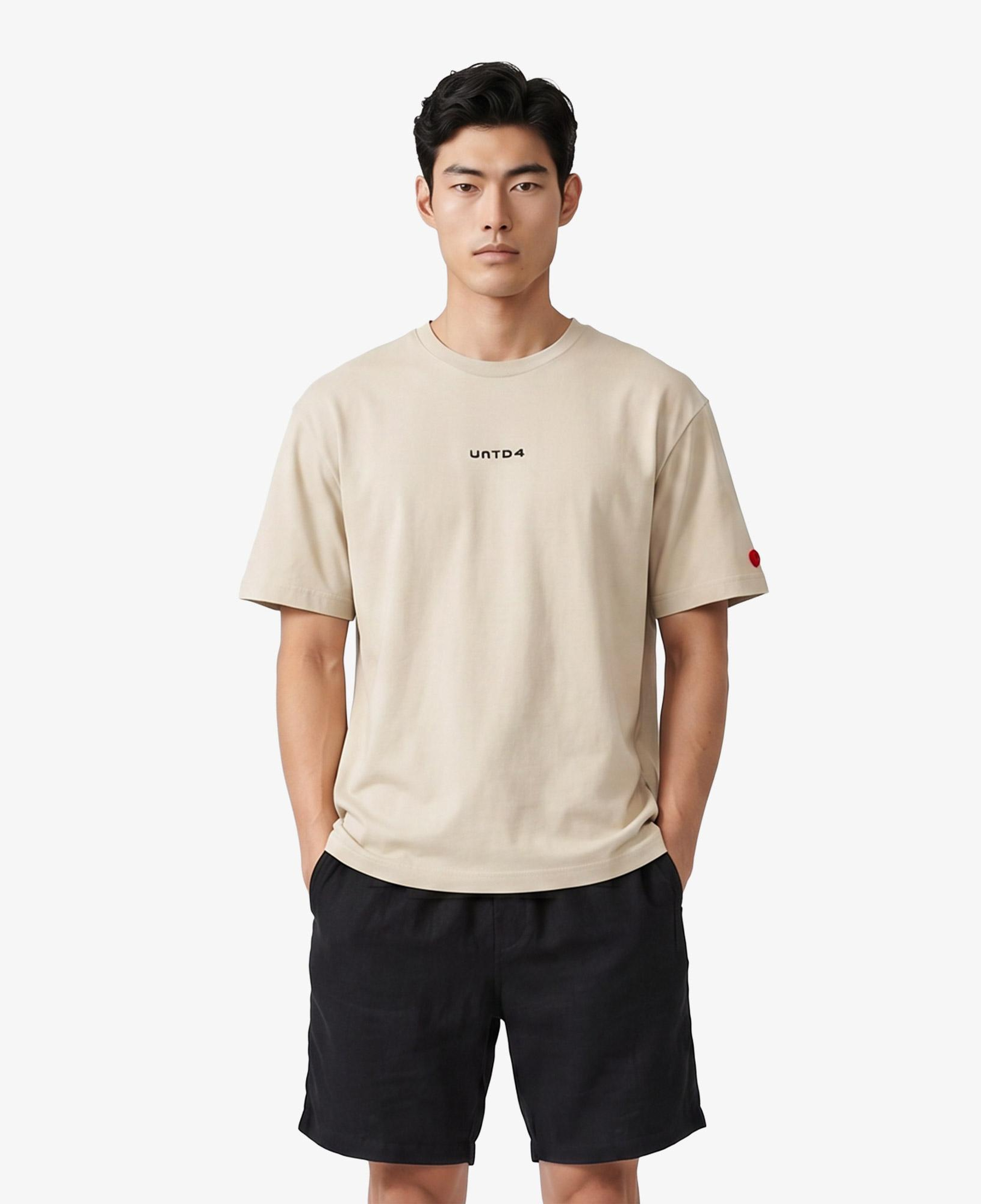 UNITED4 Regular Fit Erkek Krem T-Shirt