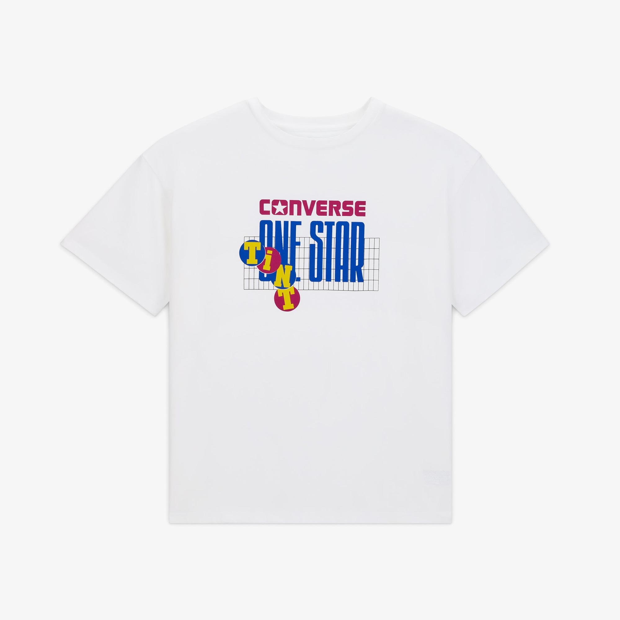Converse x thisisneverthat Unisex Baskılı Beyaz T-Shirt