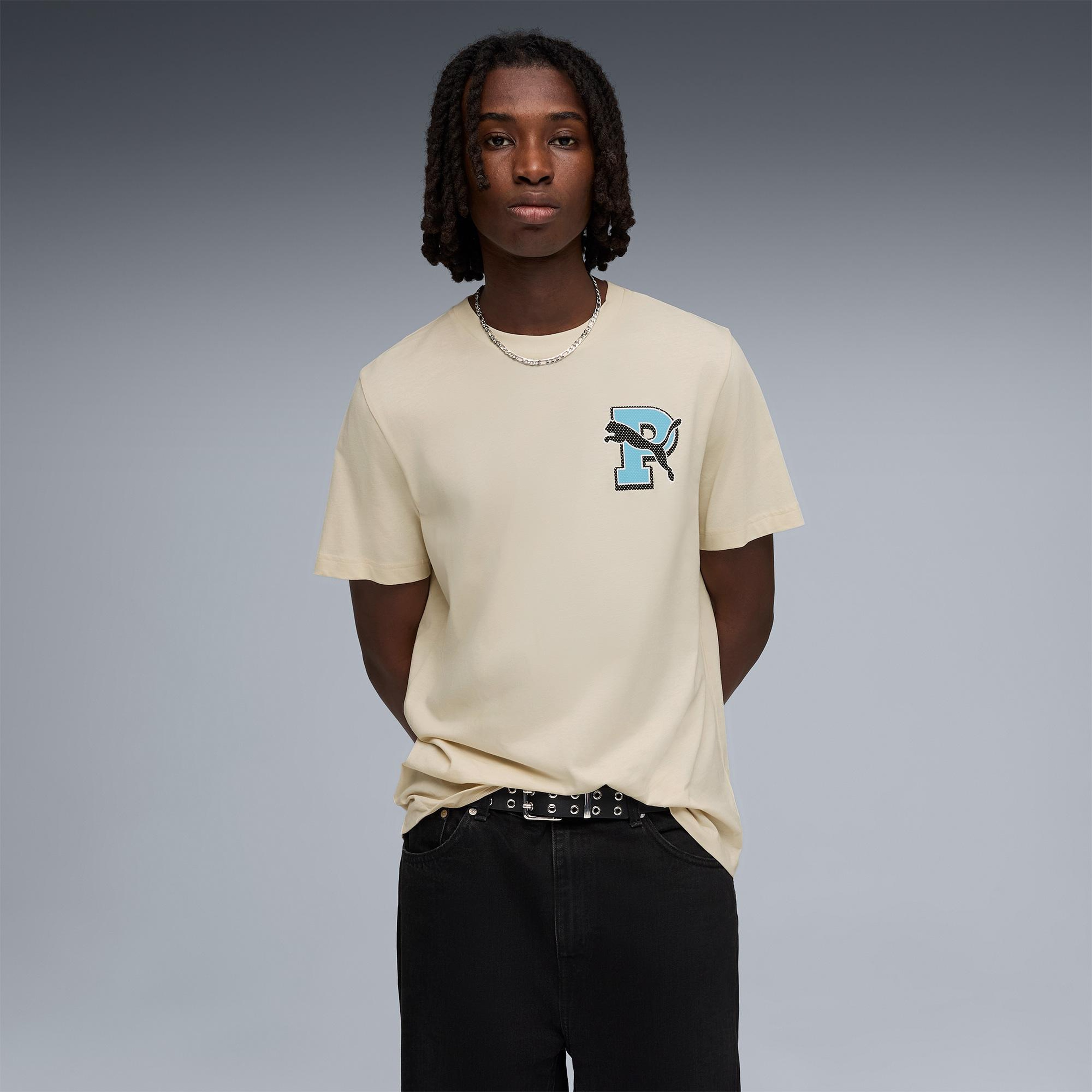 Puma Graphic Erkek Krem T-Shirt