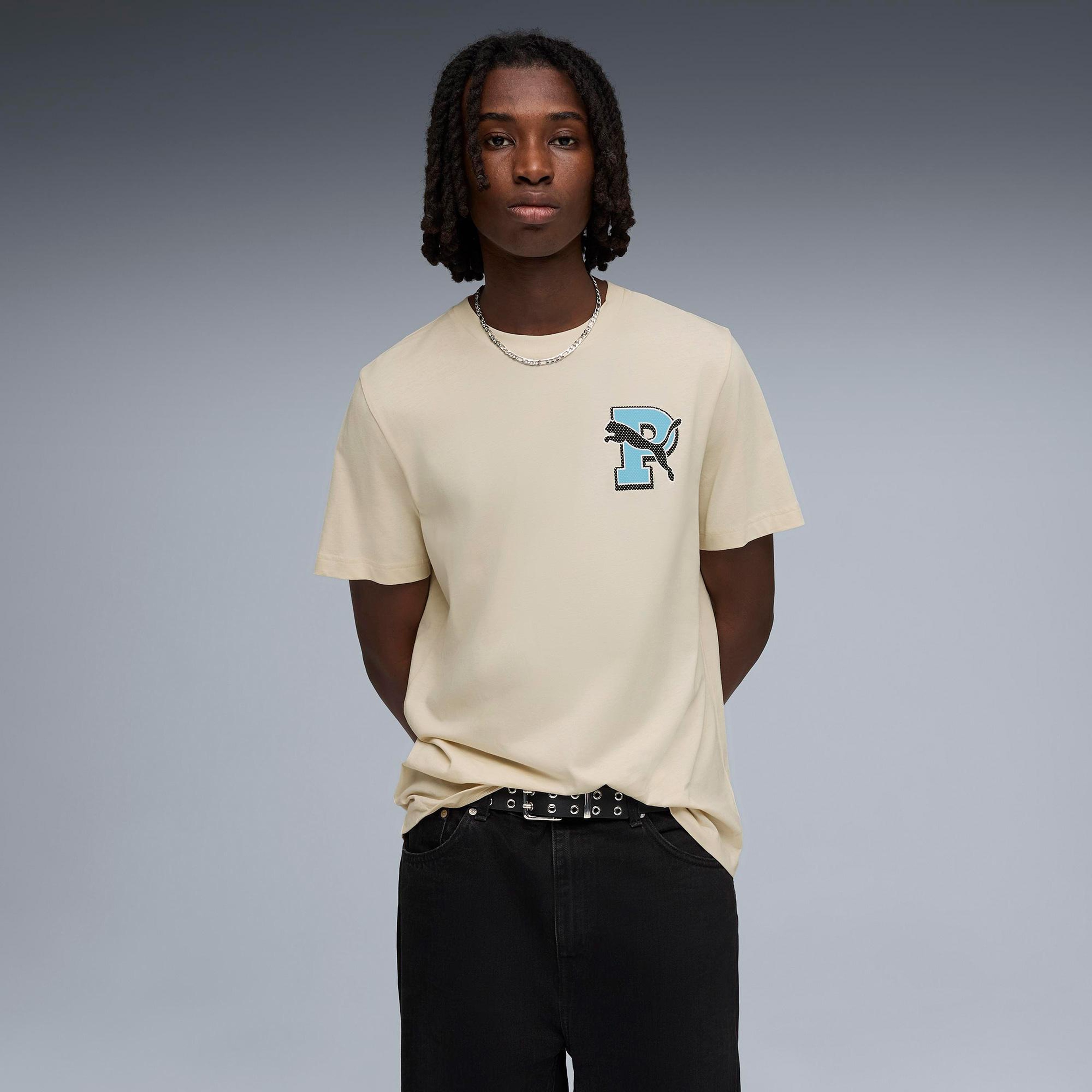 Puma Graphic  Erkek Beyaz T-Shirt