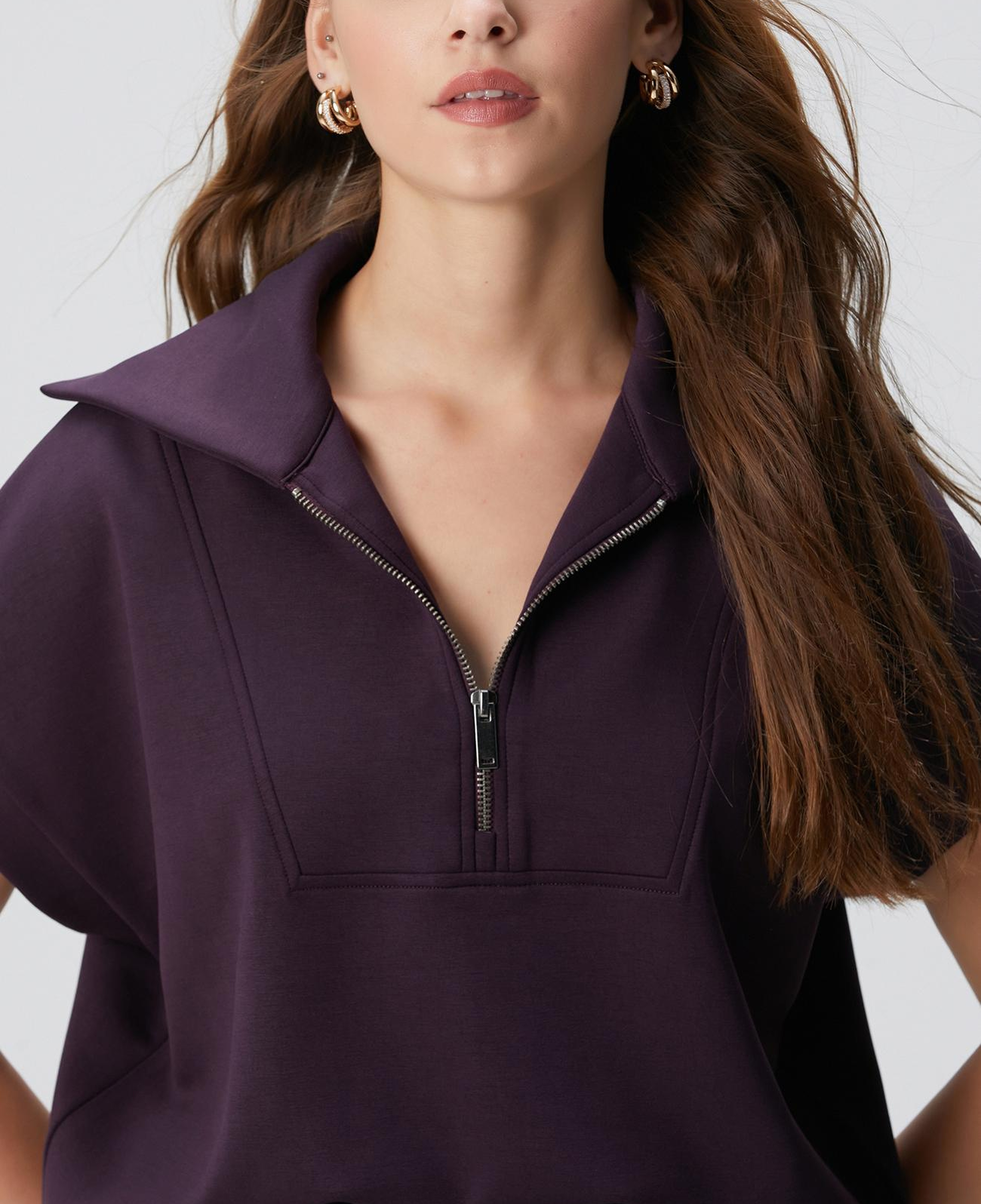 Network Kadın Mor Modal Karışımlı Sweatshirt