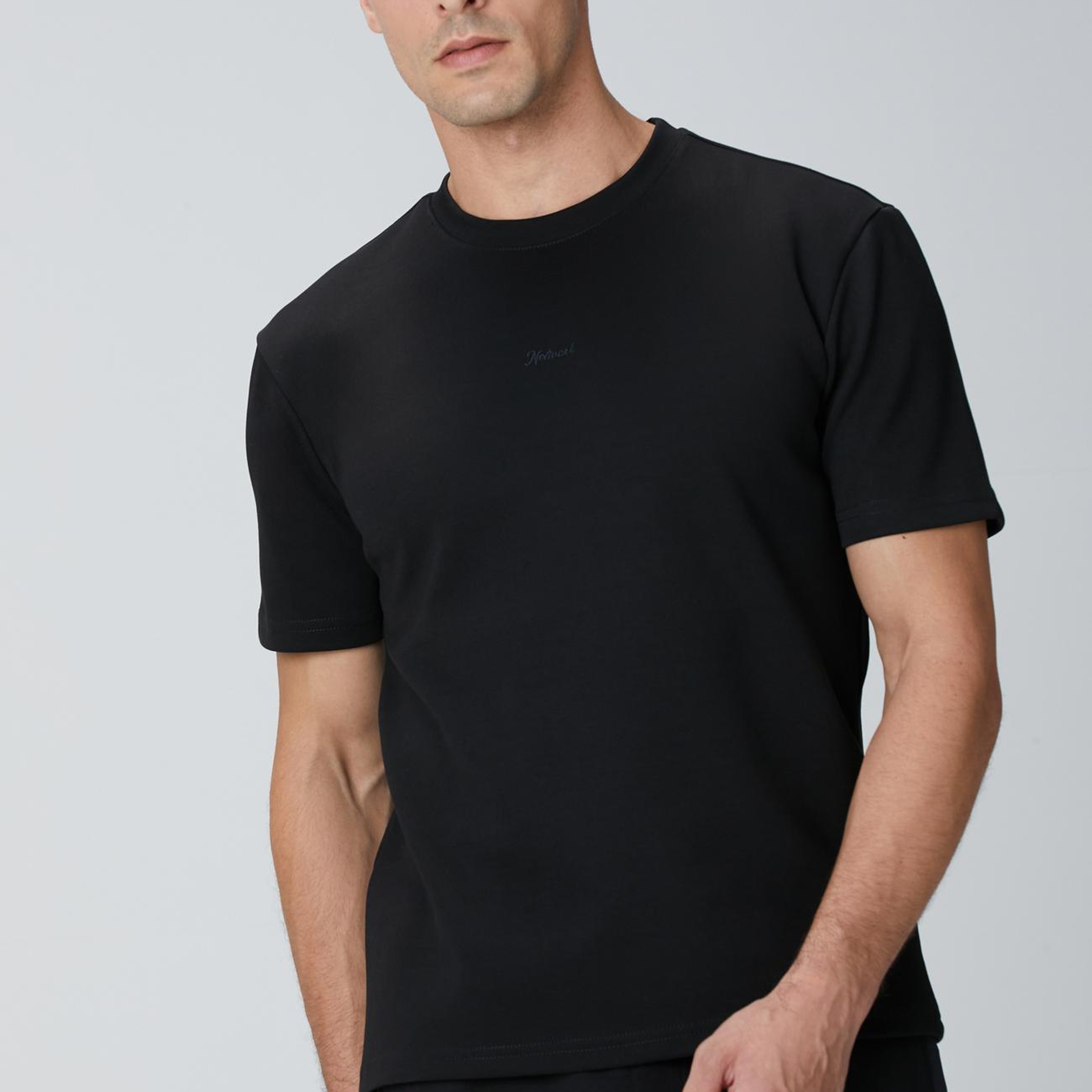 Network Erkek Siyah Baskılı Sweatshirt