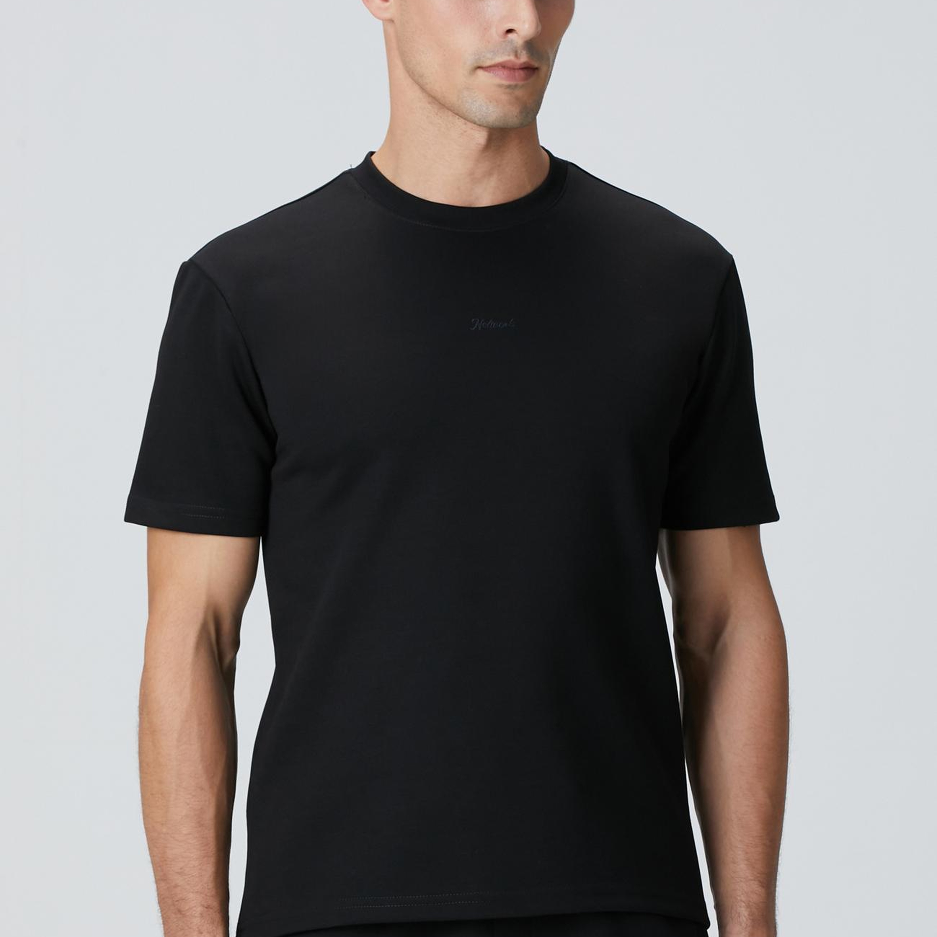 Network Erkek Siyah Baskılı Sweatshirt