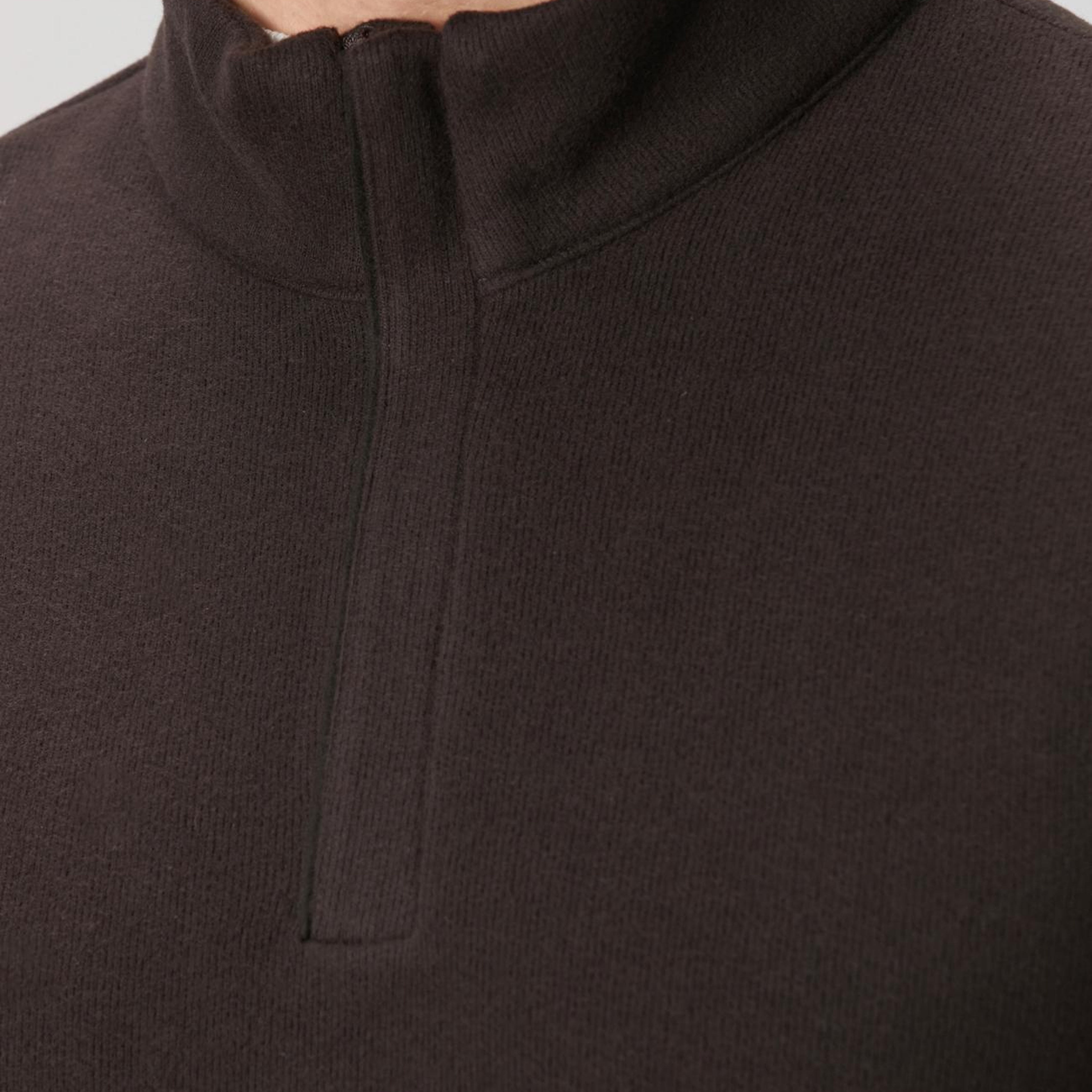Network Erkek Acı Kahve Süet Garni Detaylı Sweatshirt