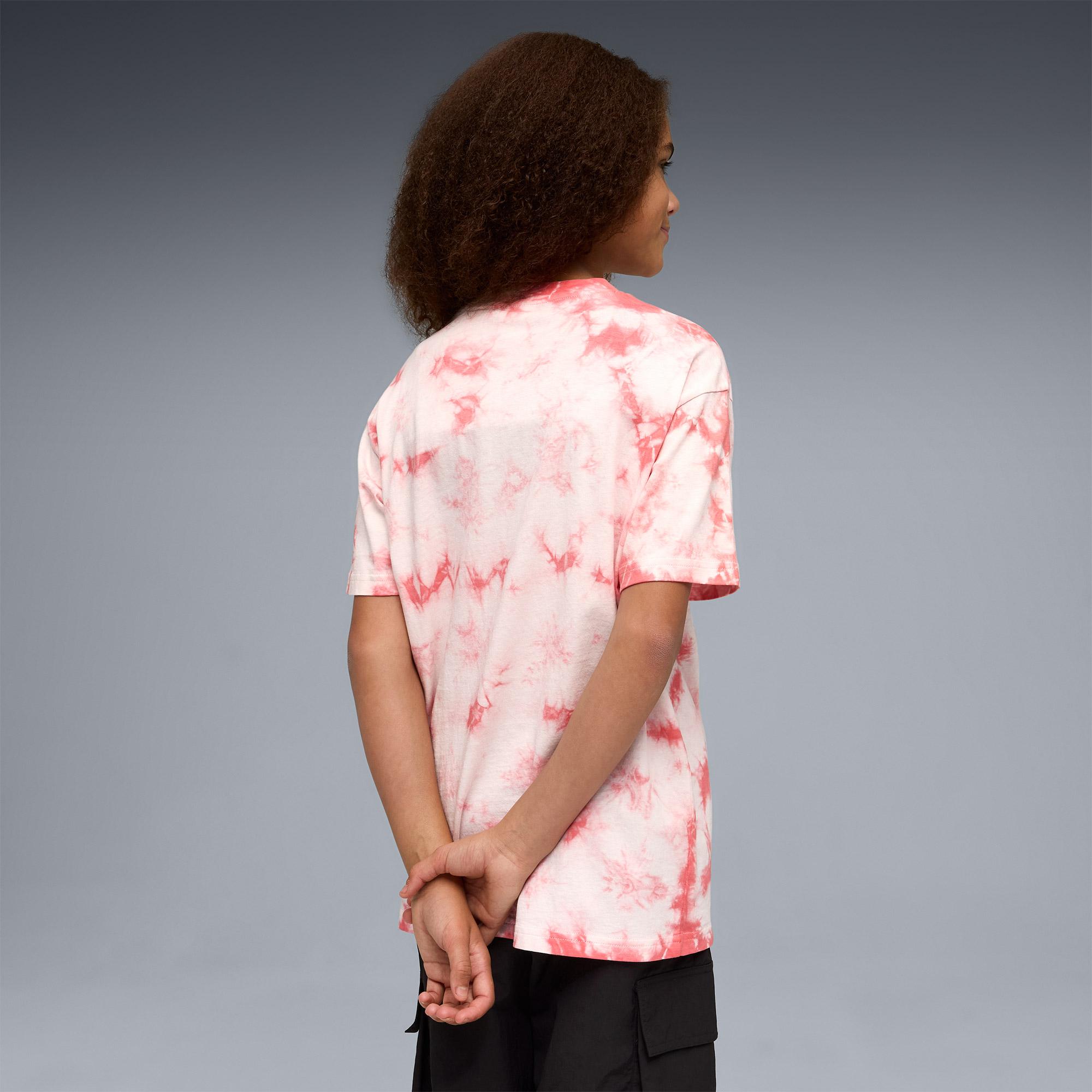 Puma Essentials Relaxed Tie-Dye  Çocuk Pembe T-Shirt