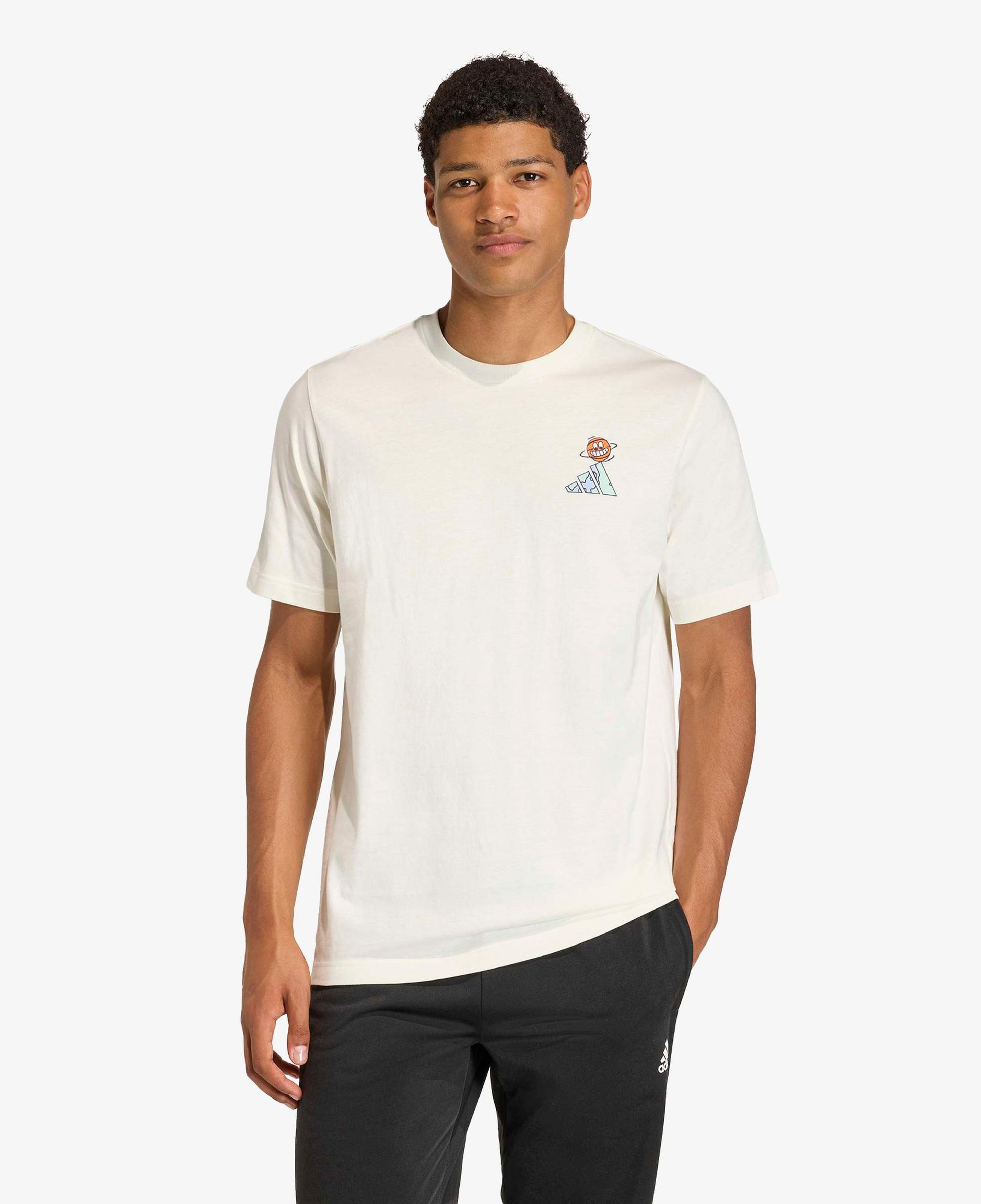 adidas Edwards Basketball Erkek Beyaz T-Shirt