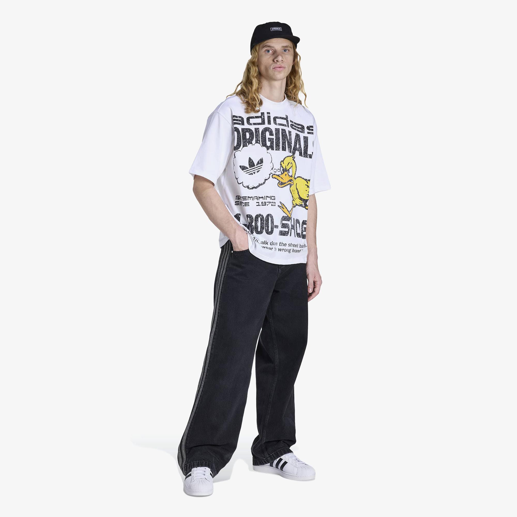 adidas Duck Gfx Erkek Beyaz T-Shirt