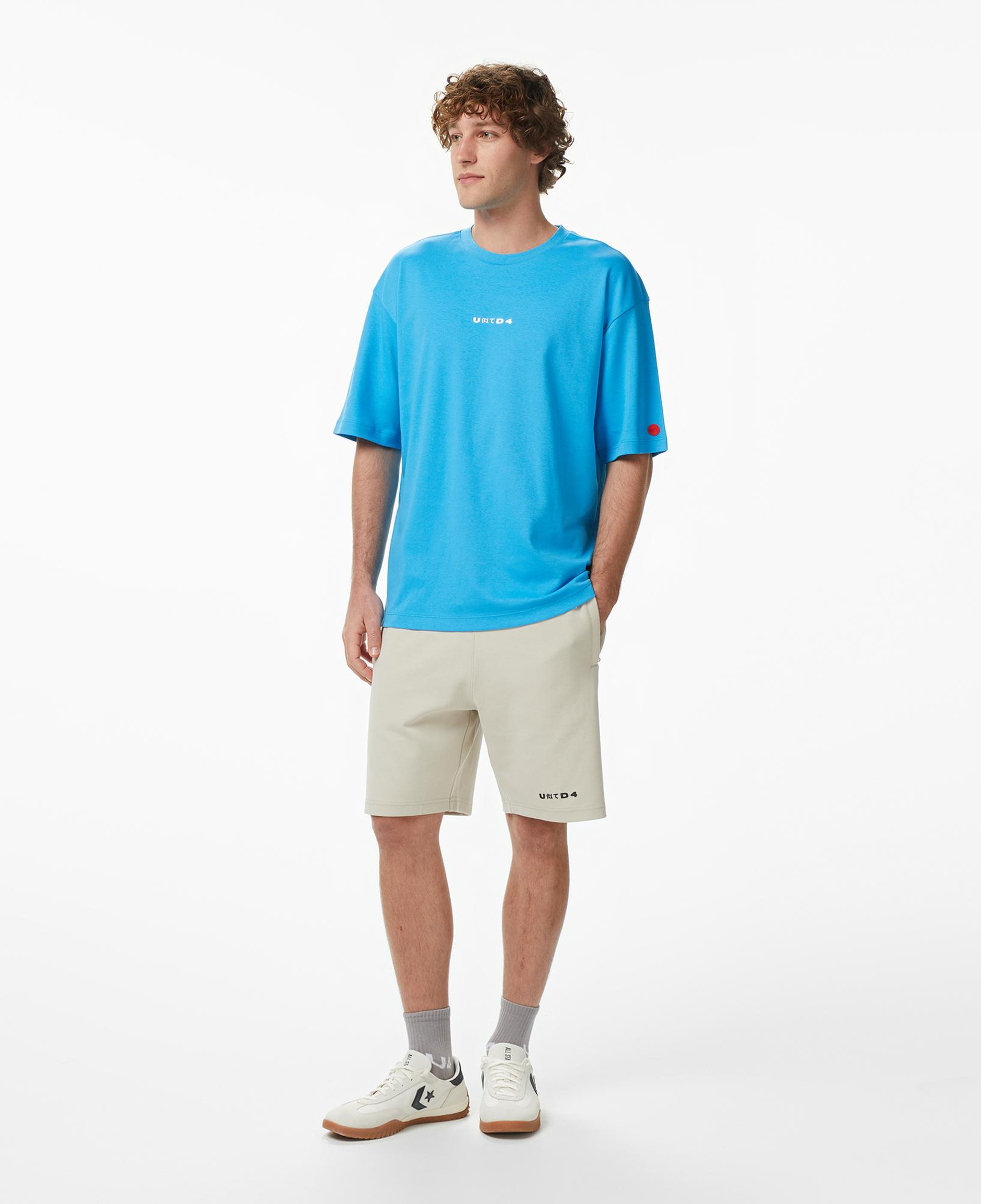 UNITED4 Regular Fit Erkek Mavi T-Shirt
