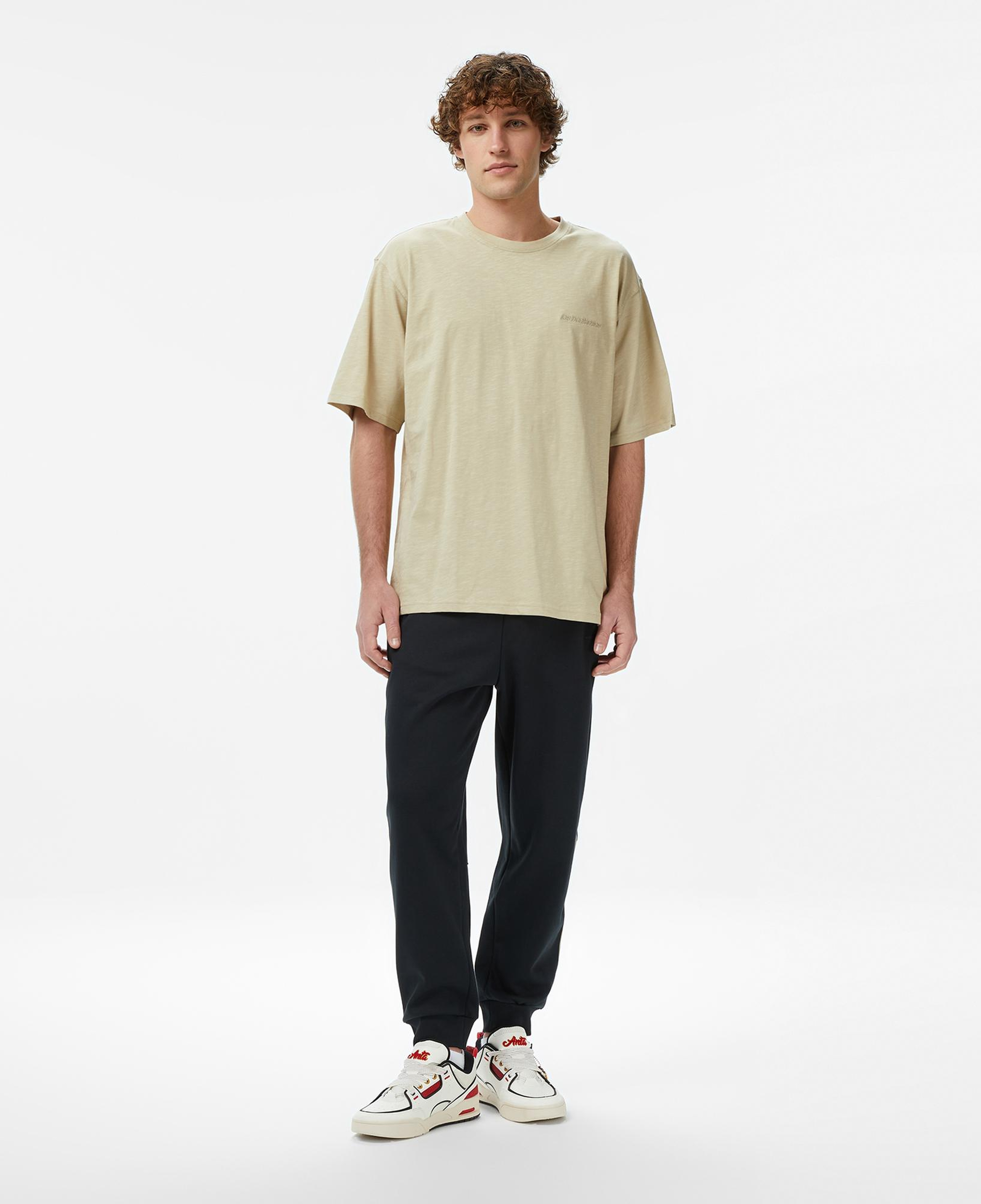 Les Benjamins Essentials 316 Erkek Bej T-Shirt