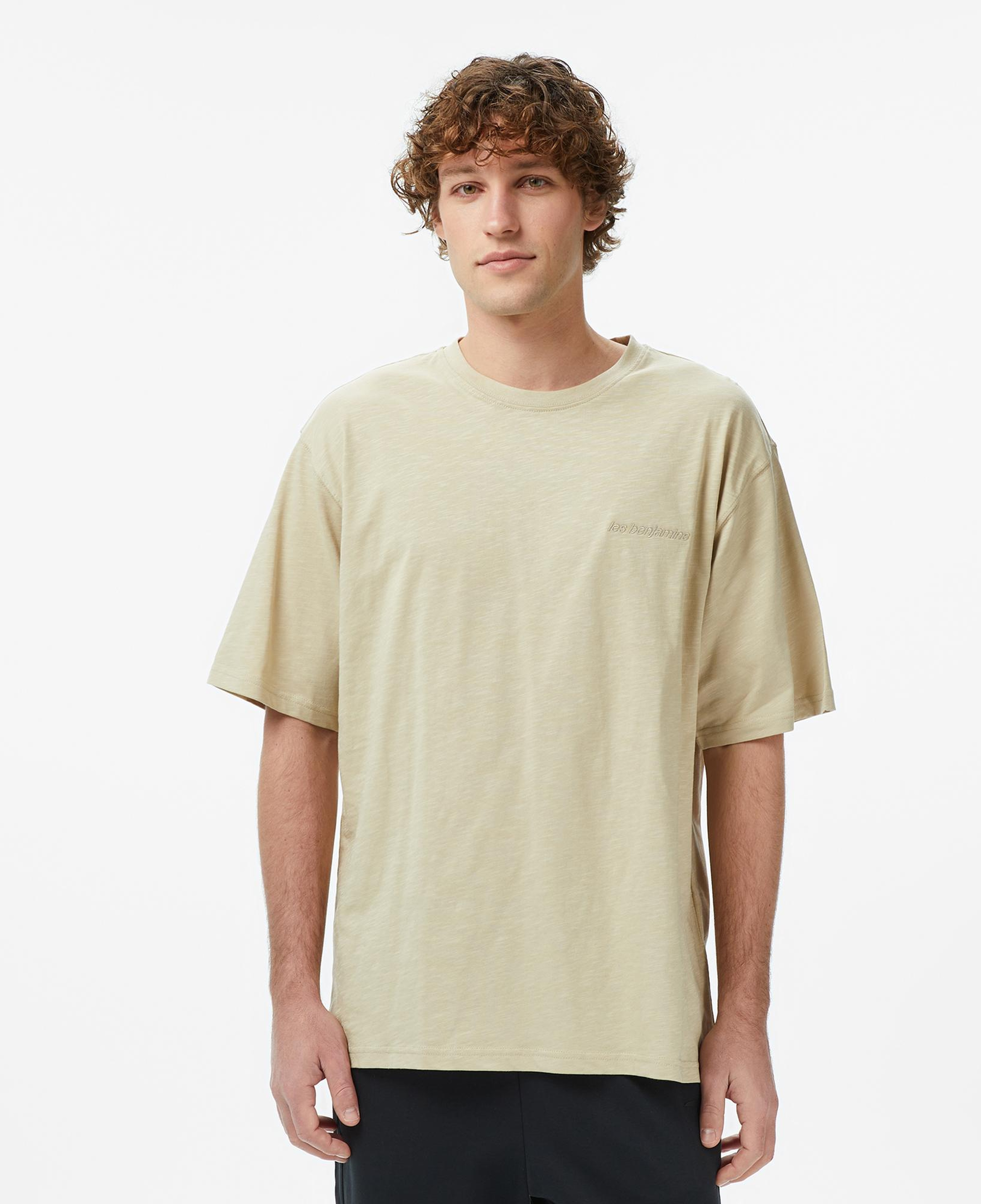 Les Benjamins Essentials 316 Erkek Bej T-Shirt