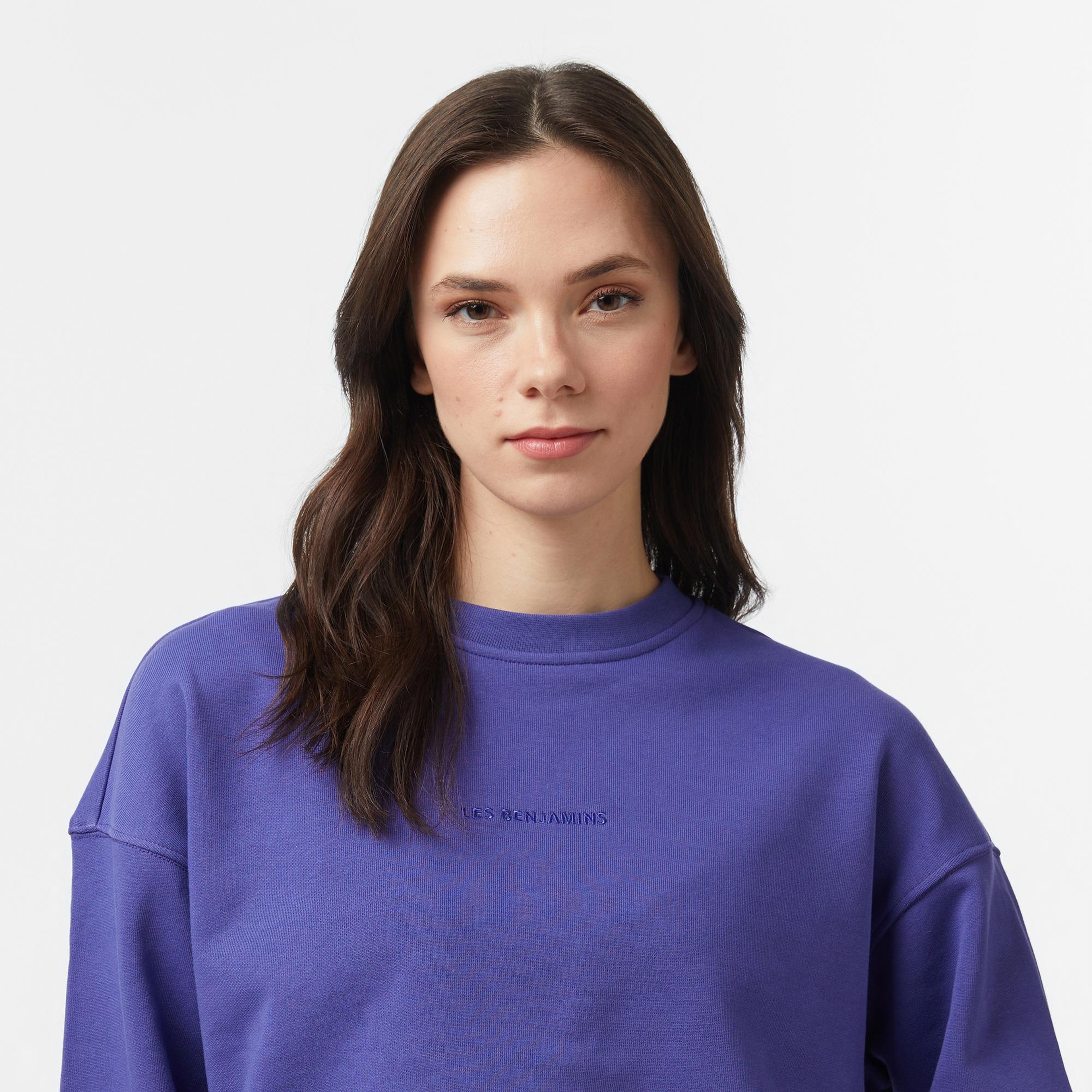 Les Benjamins Essentials 301 Kadın Mor Sweatshirt