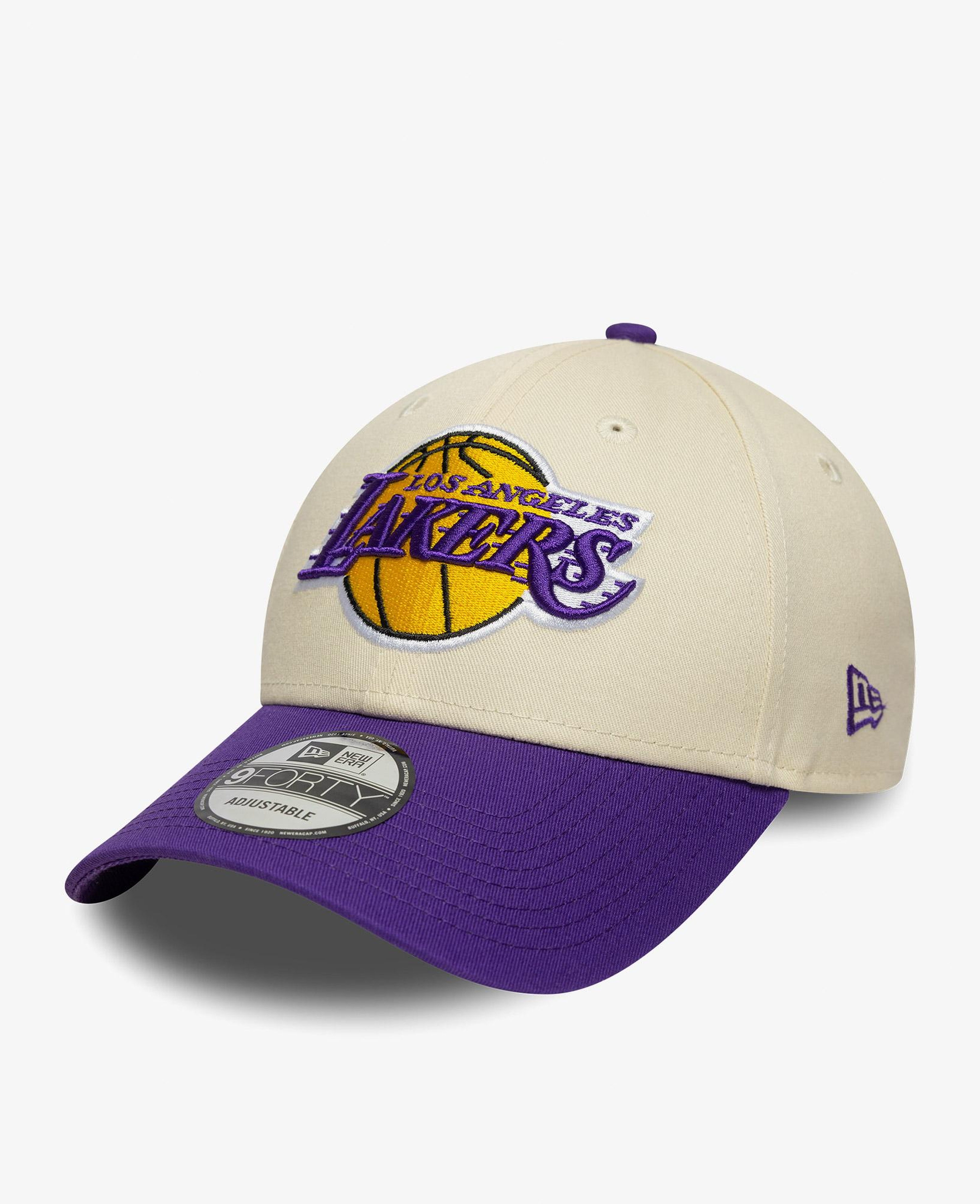 New Era Nba Colourblock 9Forty Los Angeles Lakers Unisex Bej Şapka