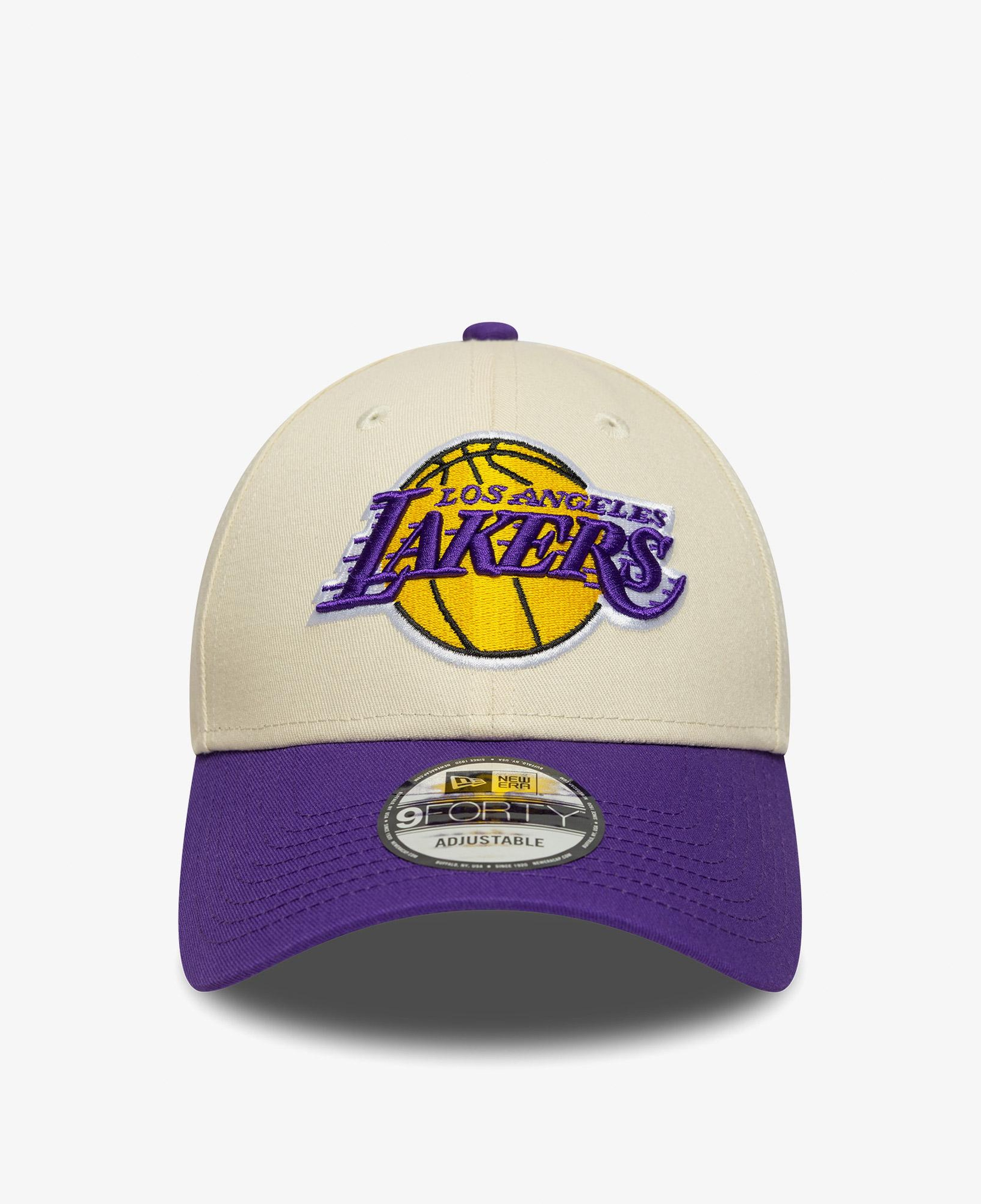New Era Nba Colourblock 9Forty Los Angeles Lakers Unisex Bej Şapka