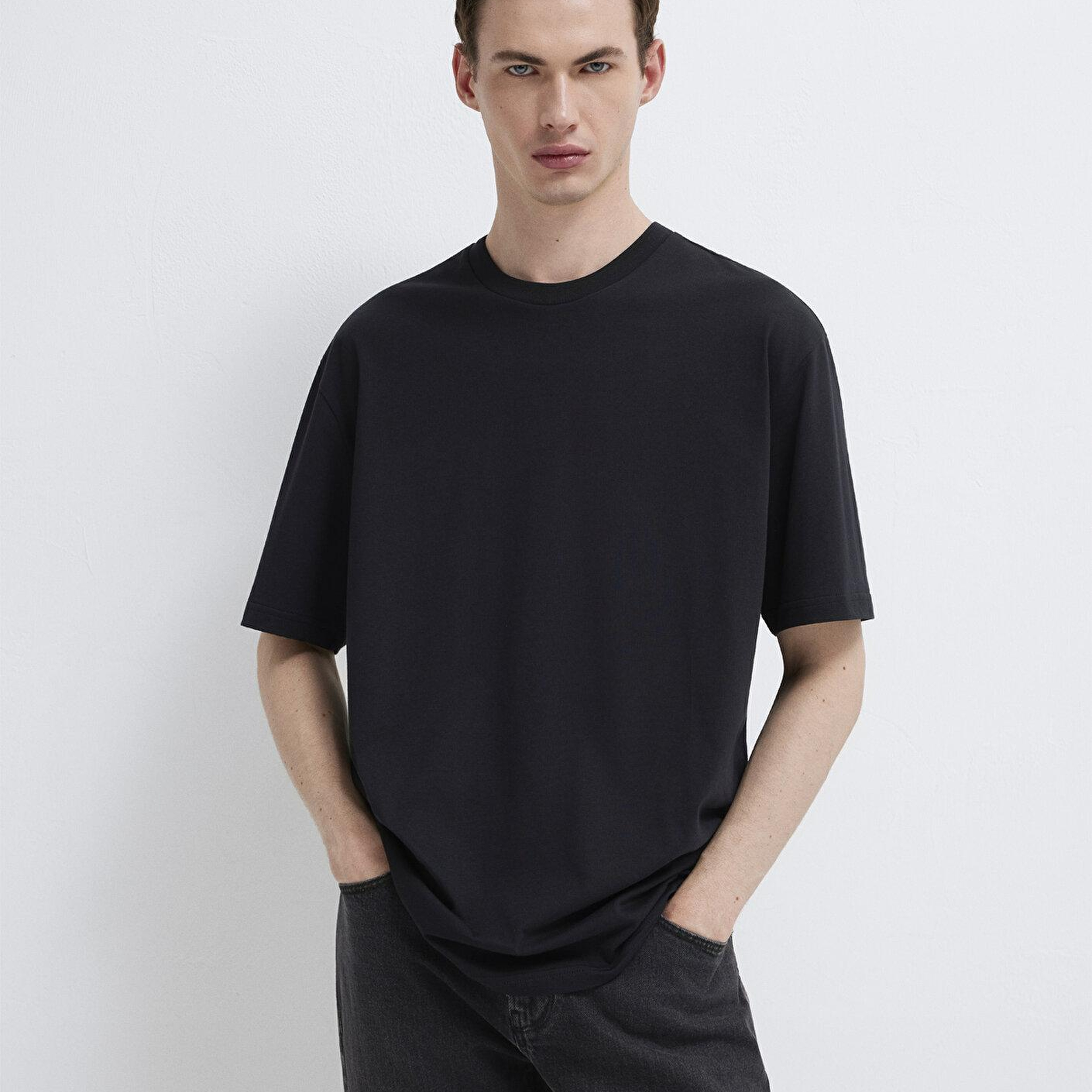 Mavi 2li Erkek Basic Tişört Loose Fit / Bol Rahat Kesim 0612317-900