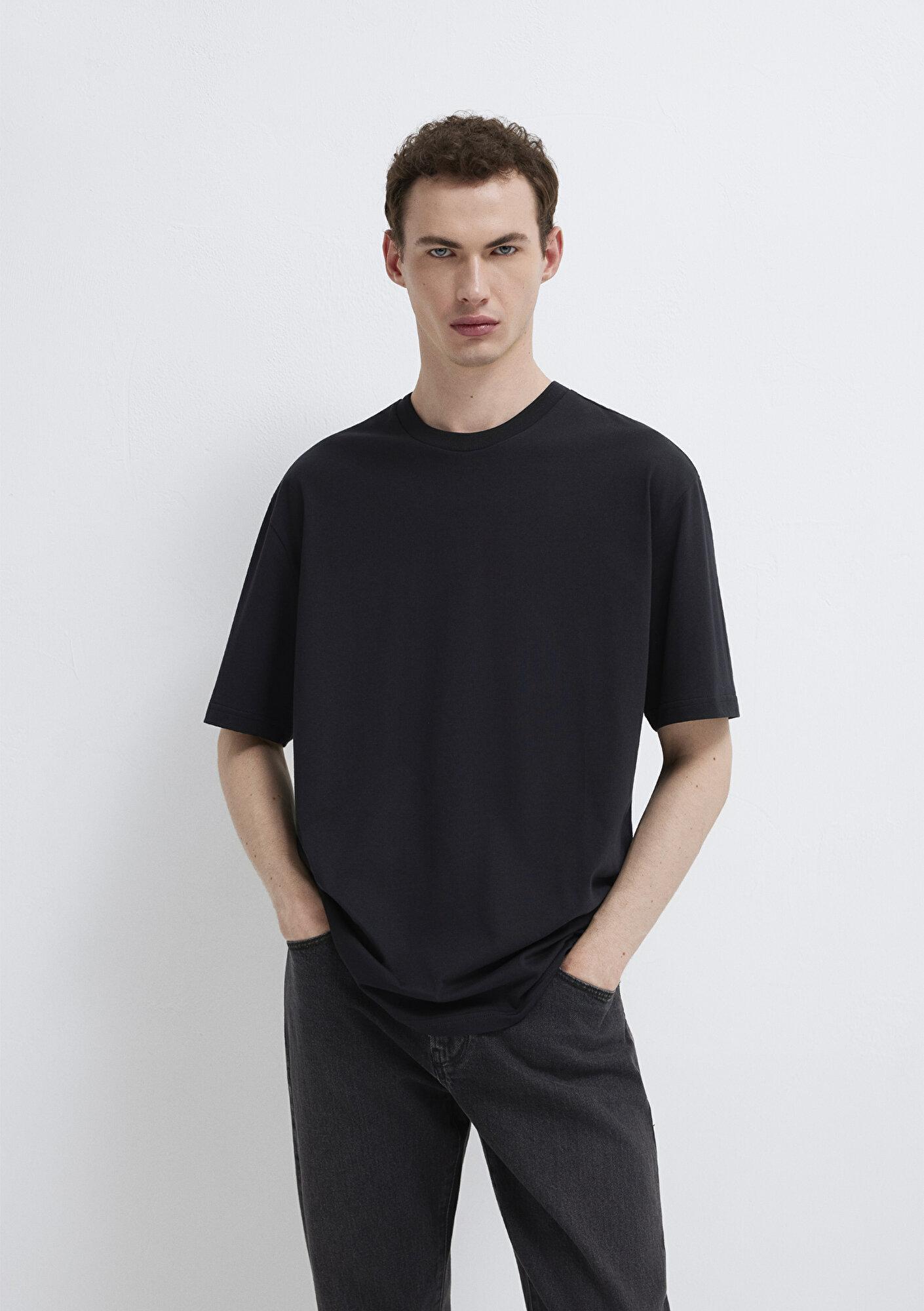 Mavi 2li Erkek Basic Tişört Loose Fit / Bol Rahat Kesim 0612317-900