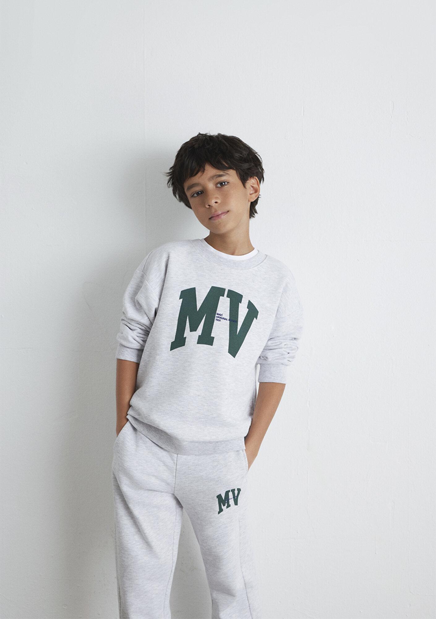 Mavi MV Baskılı Gri Sweatshirt 6S10054-88467