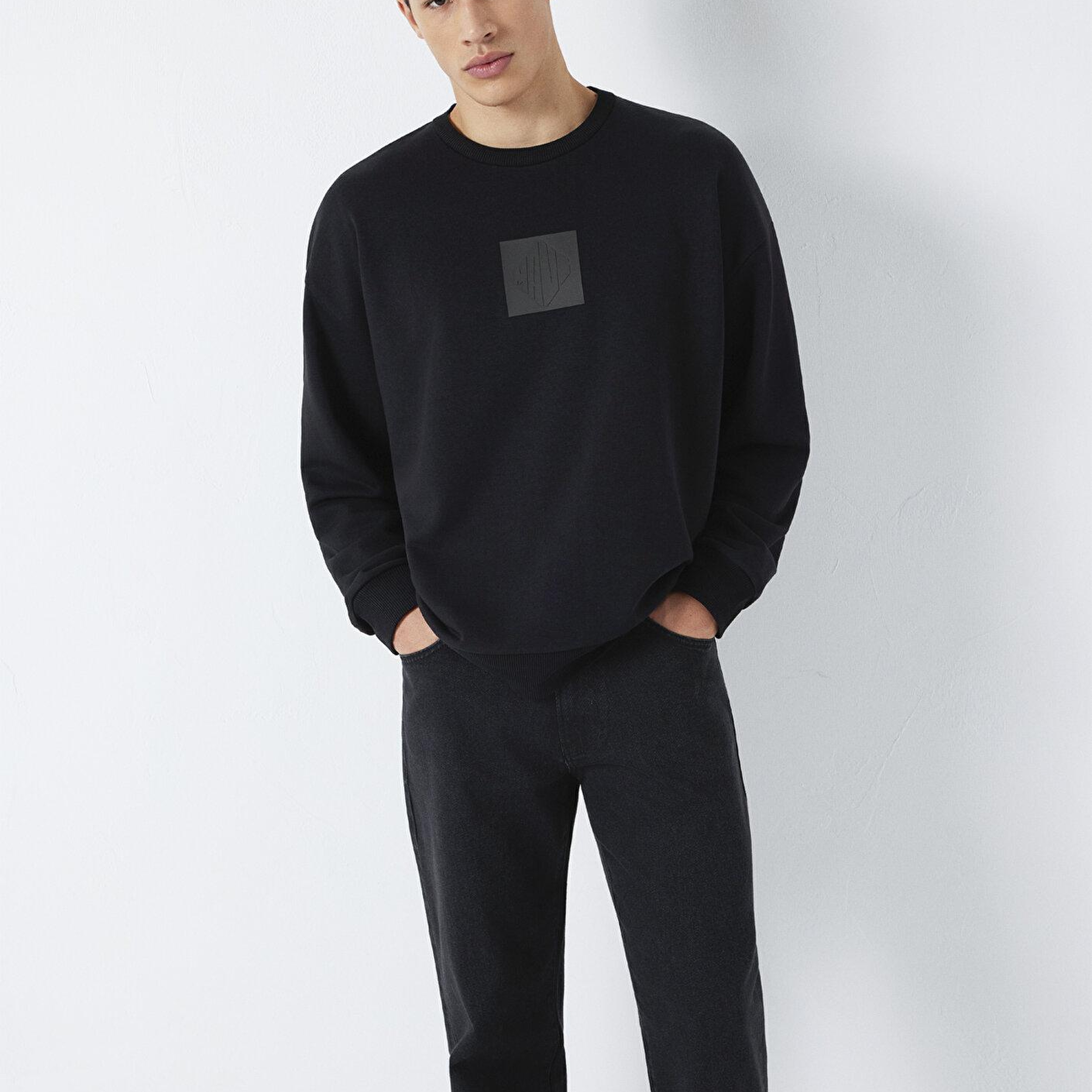 Mavi Mavi Baskılı Siyah Sweatshirt 0S10530-900