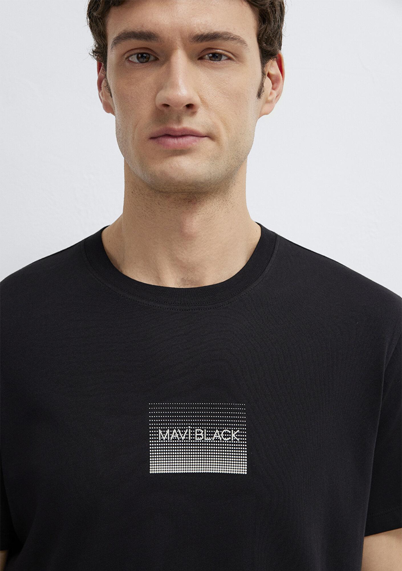 Mavi Mavi Black Baskılı Siyah Tişört Regular Fit / Normal Kesim 0613364-71379
