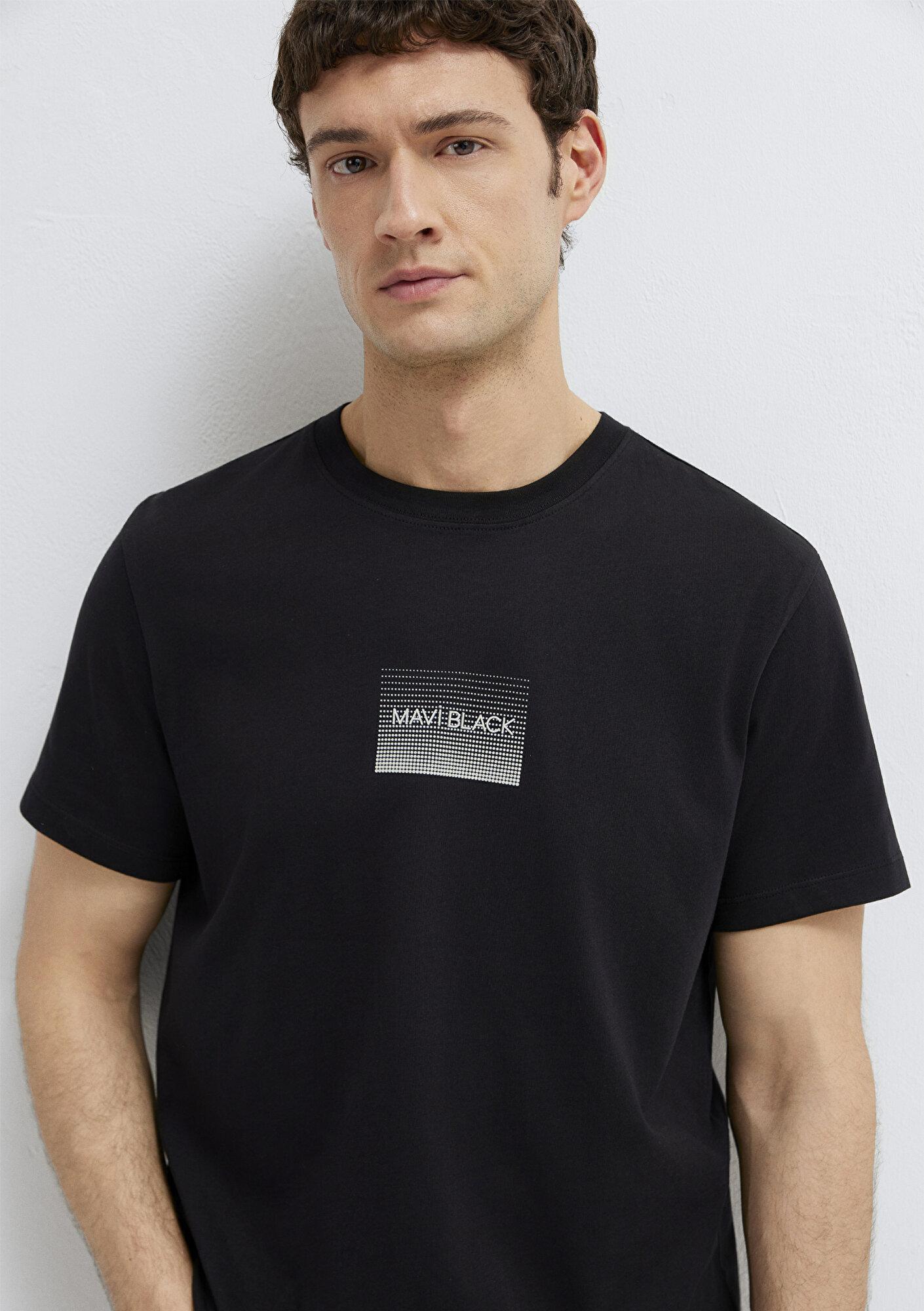 Mavi Mavi Black Baskılı Siyah Tişört Regular Fit / Normal Kesim 0613364-71379