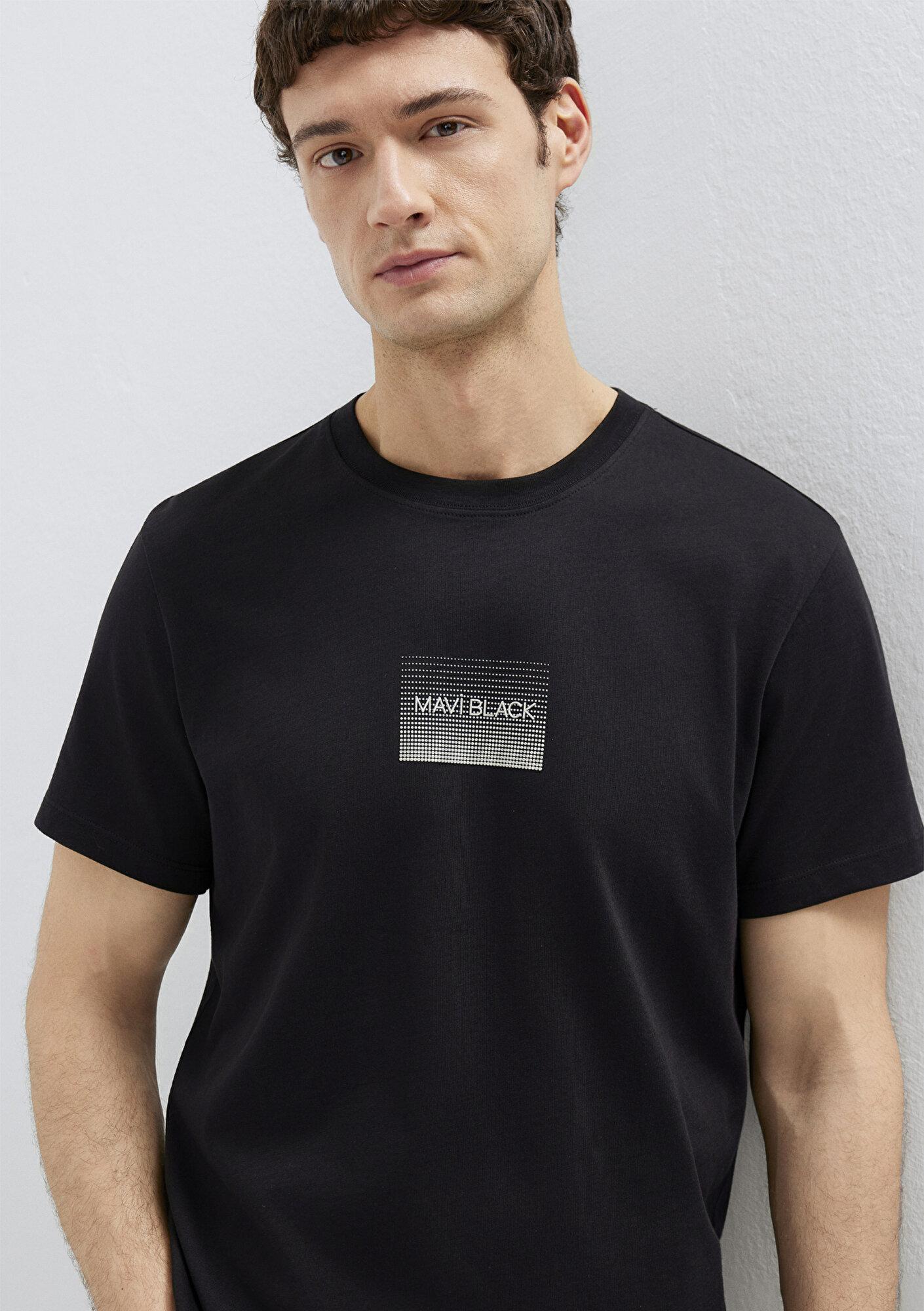 Mavi Mavi Black Baskılı Siyah Tişört Regular Fit / Normal Kesim 0613364-71379