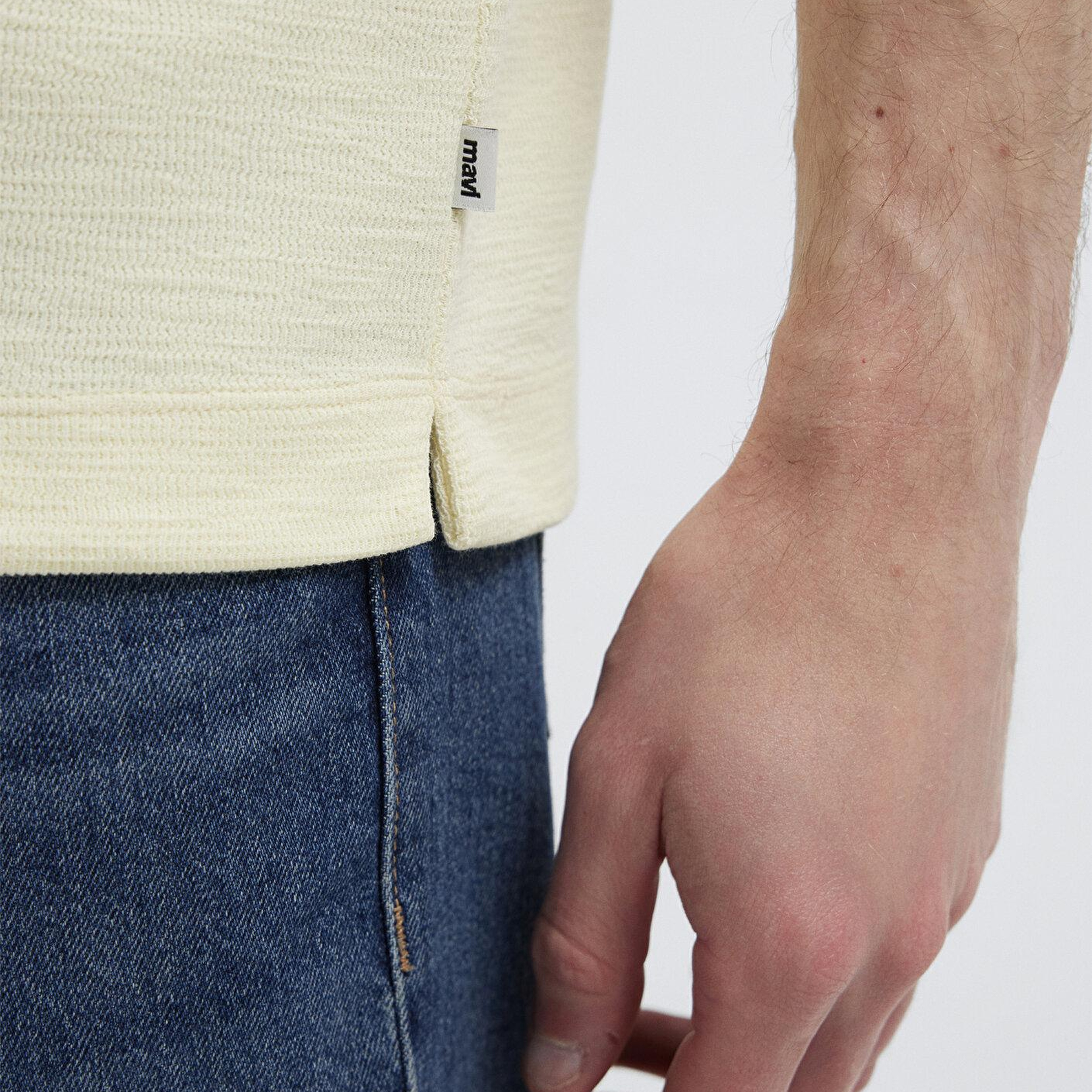 Mavi Sarı Basic Tişört Loose Fit / Bol Rahat Kesim 0613315-89308