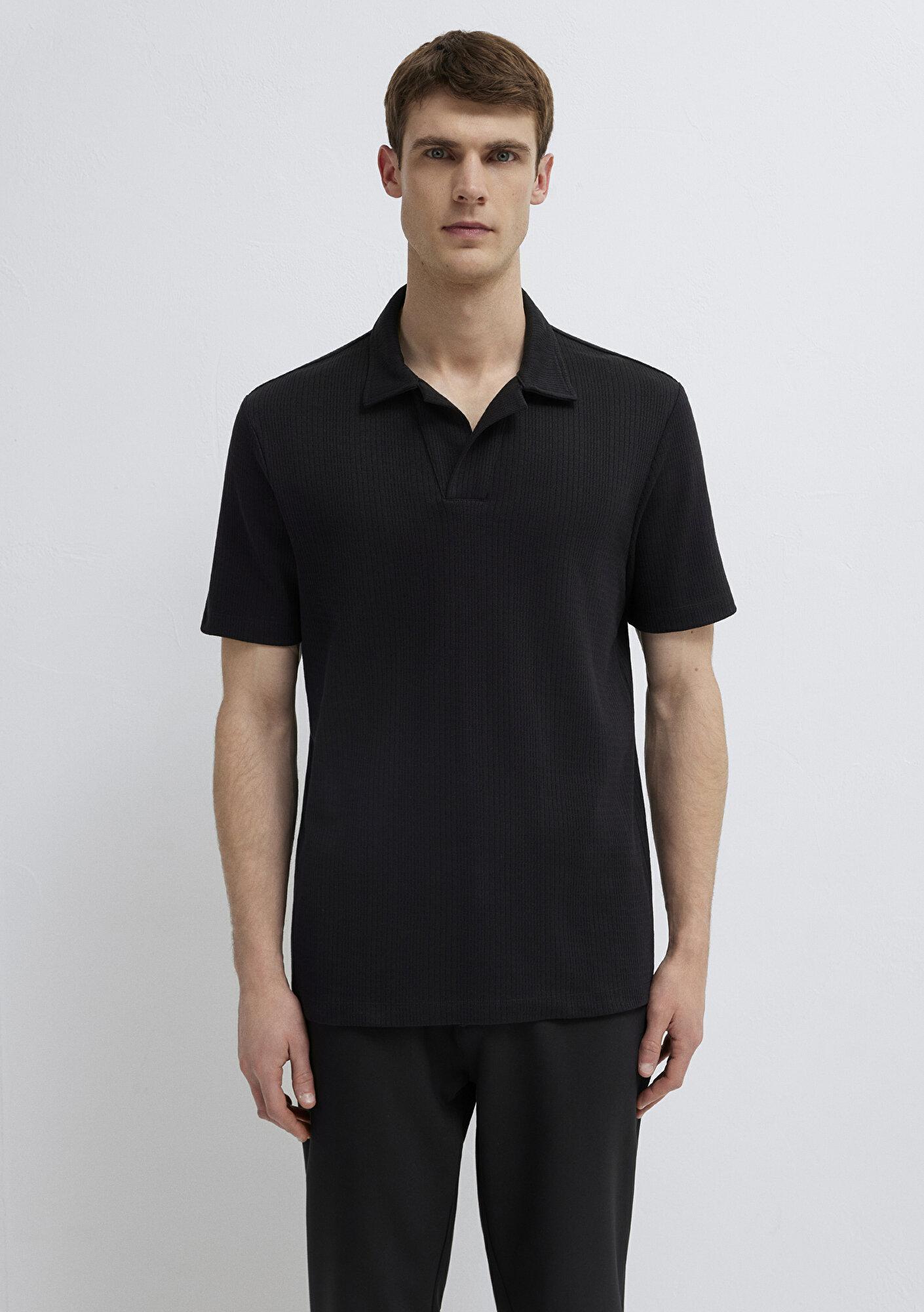 Mavi Mavi Black Siyah Polo Tişört Regular Fit / Normal Kesim 0613372-900