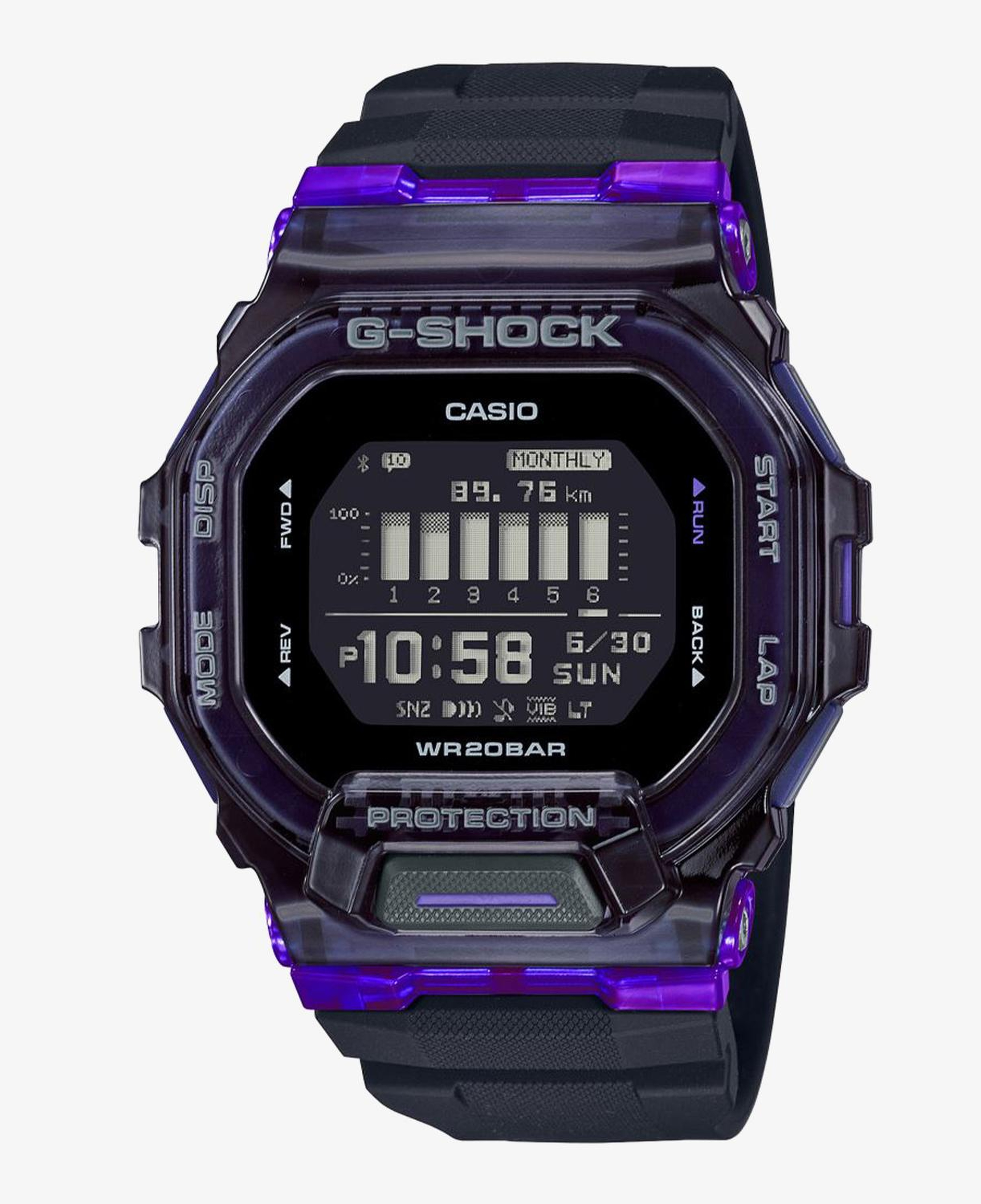 Casio G-Shock GBD-200SM-1A6DR Erkek Siyah/Mor Kol Saati
