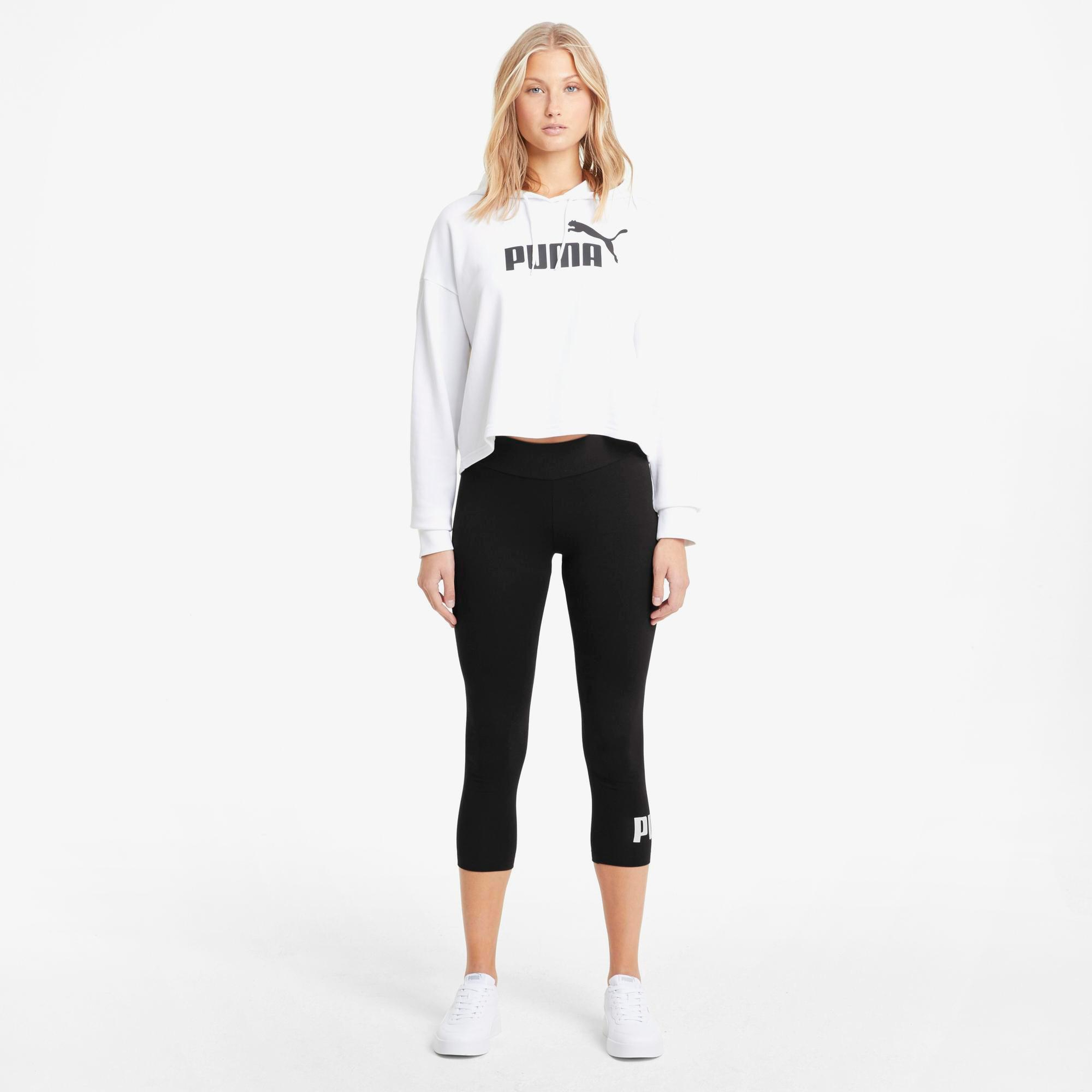 Puma Ess 3/4 Logo Kadın Siyah Tayt