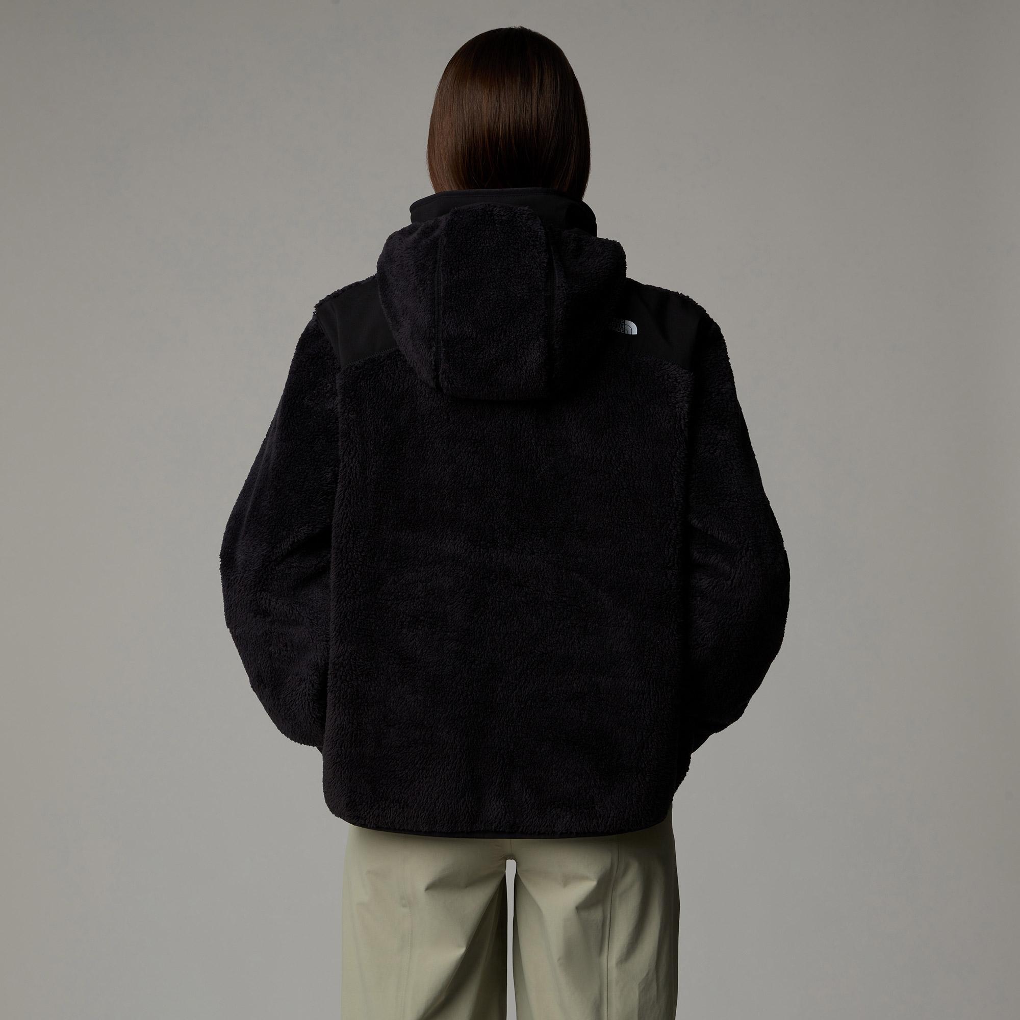 The North Face Fleece Tam Boy Fermuarlı Kadın Polar Siyah Ceket