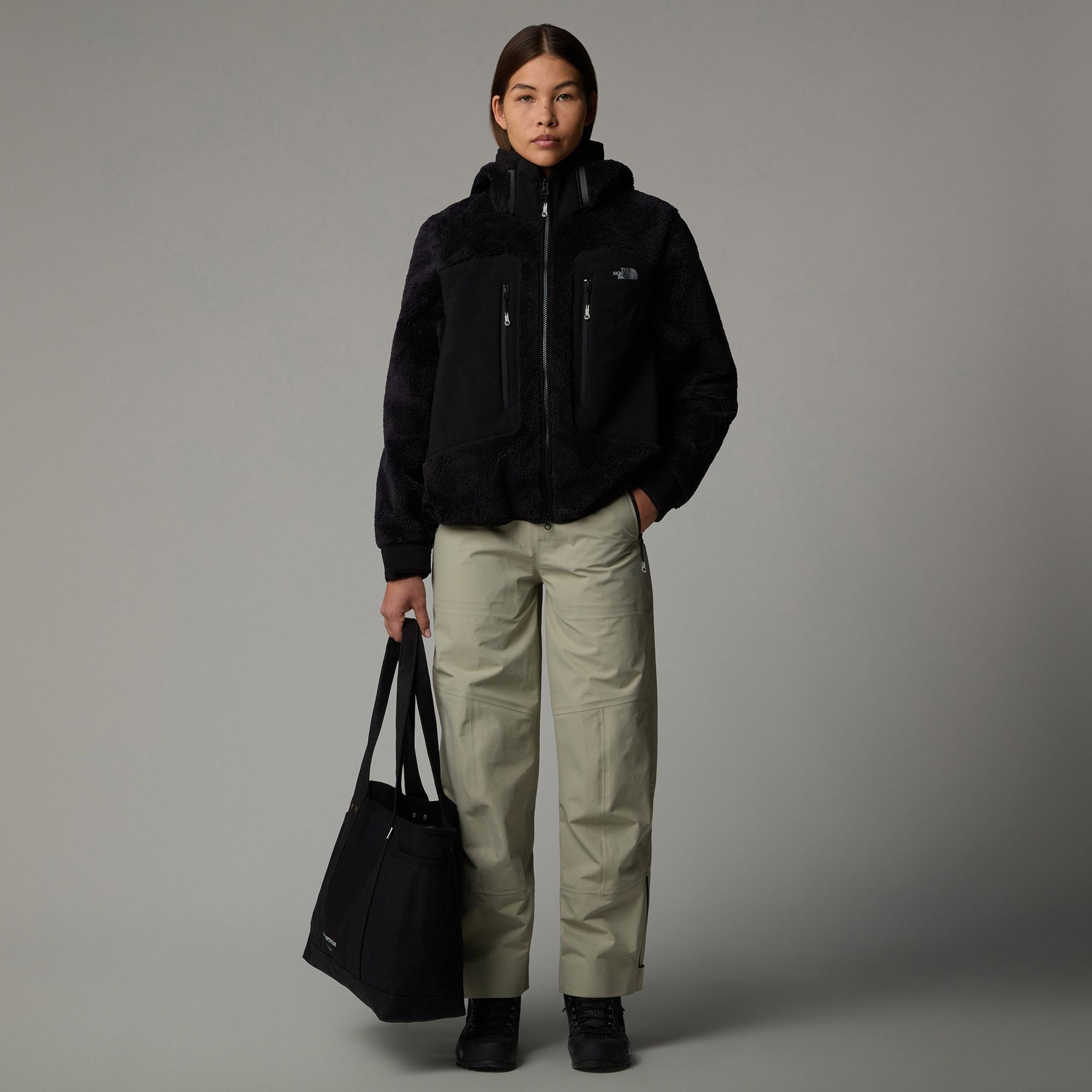 The North Face Fleece Tam Boy Fermuarlı Kadın Polar Siyah Ceket