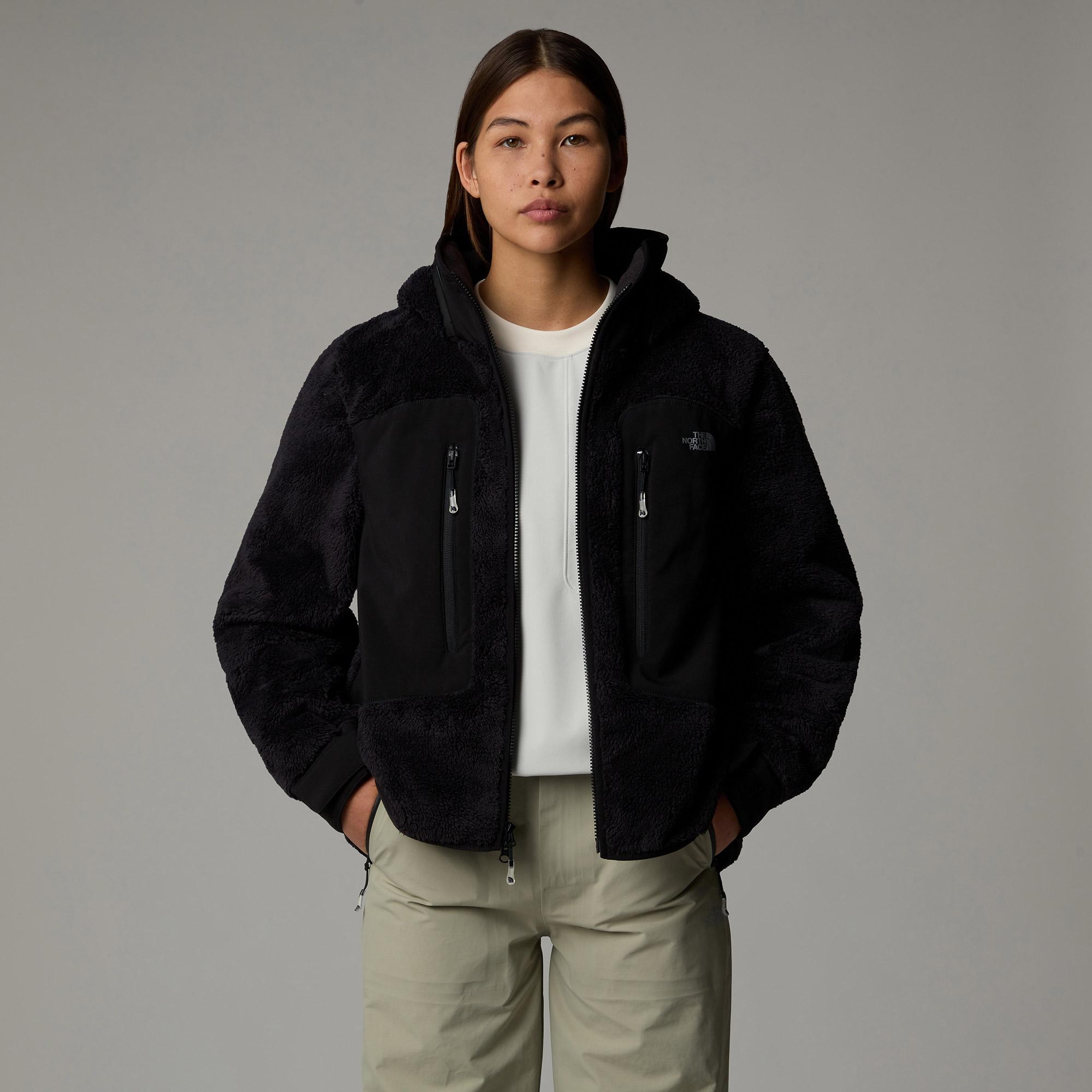 The North Face Fleece Tam Boy Fermuarlı Kadın Polar Siyah Ceket