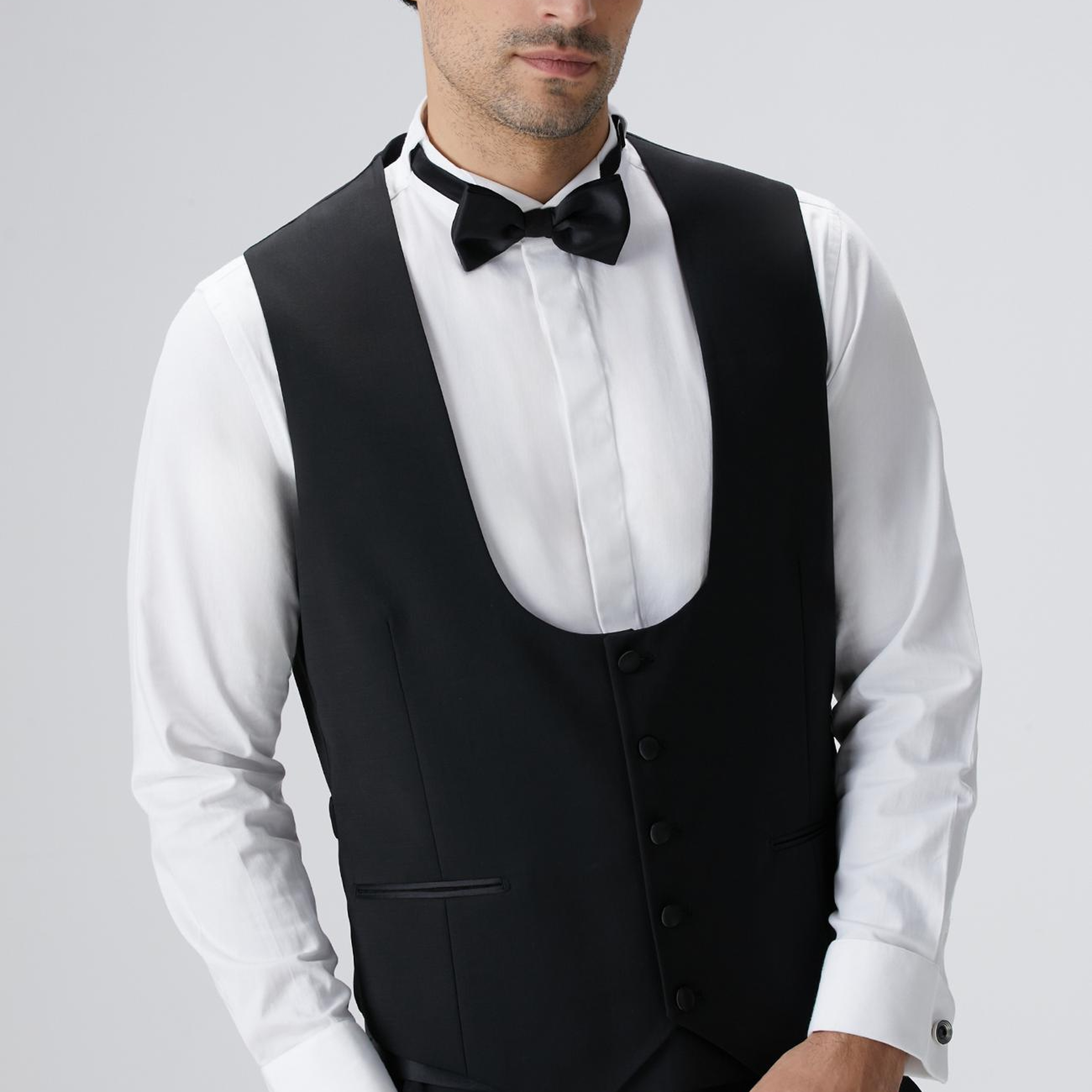 Network Erkek N-Green Siyah Yün Karışımlı Yelek