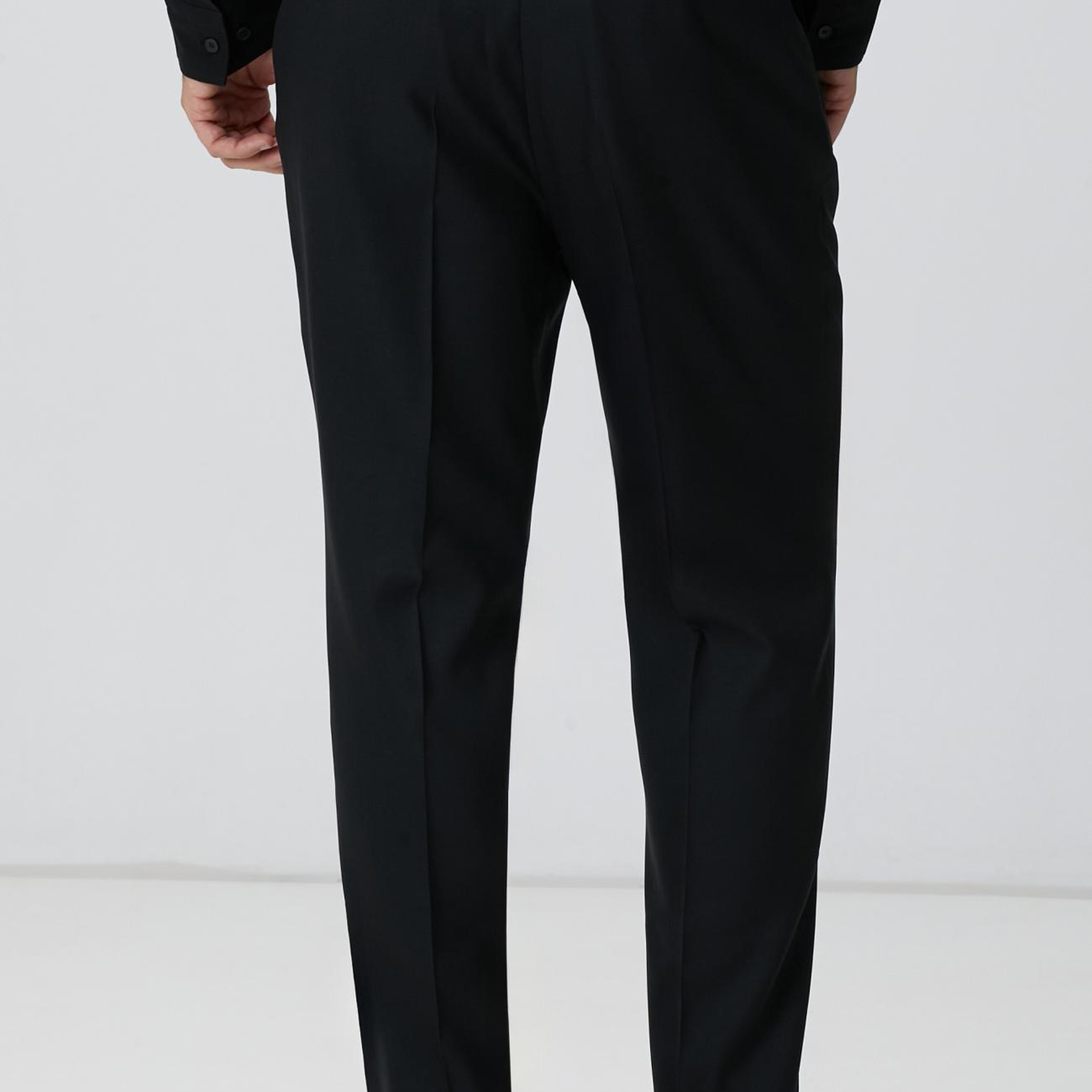 Network Erkek Siyah Jakarlı Comfort Fit Pantolon