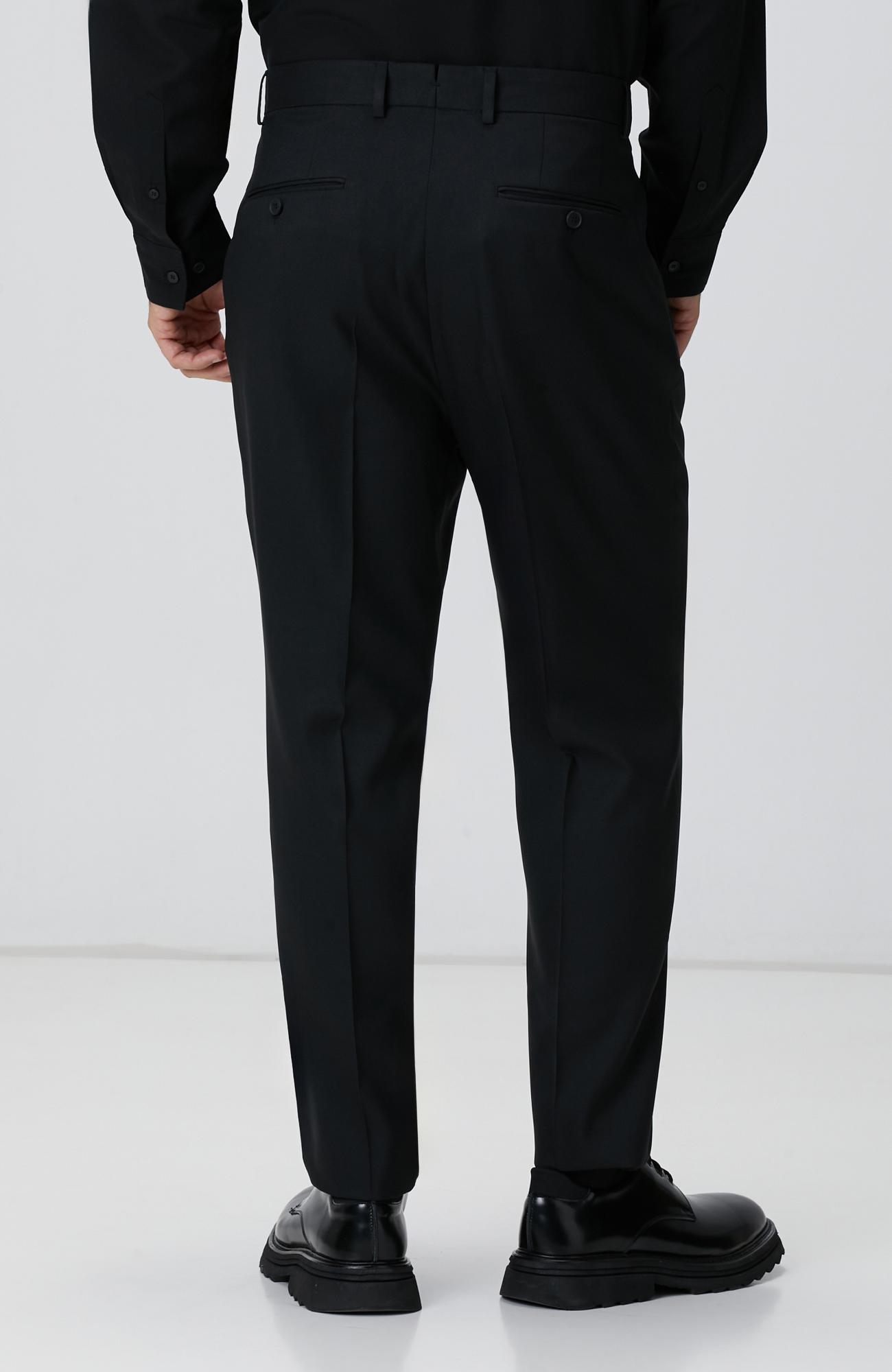 Network Erkek Siyah Jakarlı Comfort Fit Pantolon