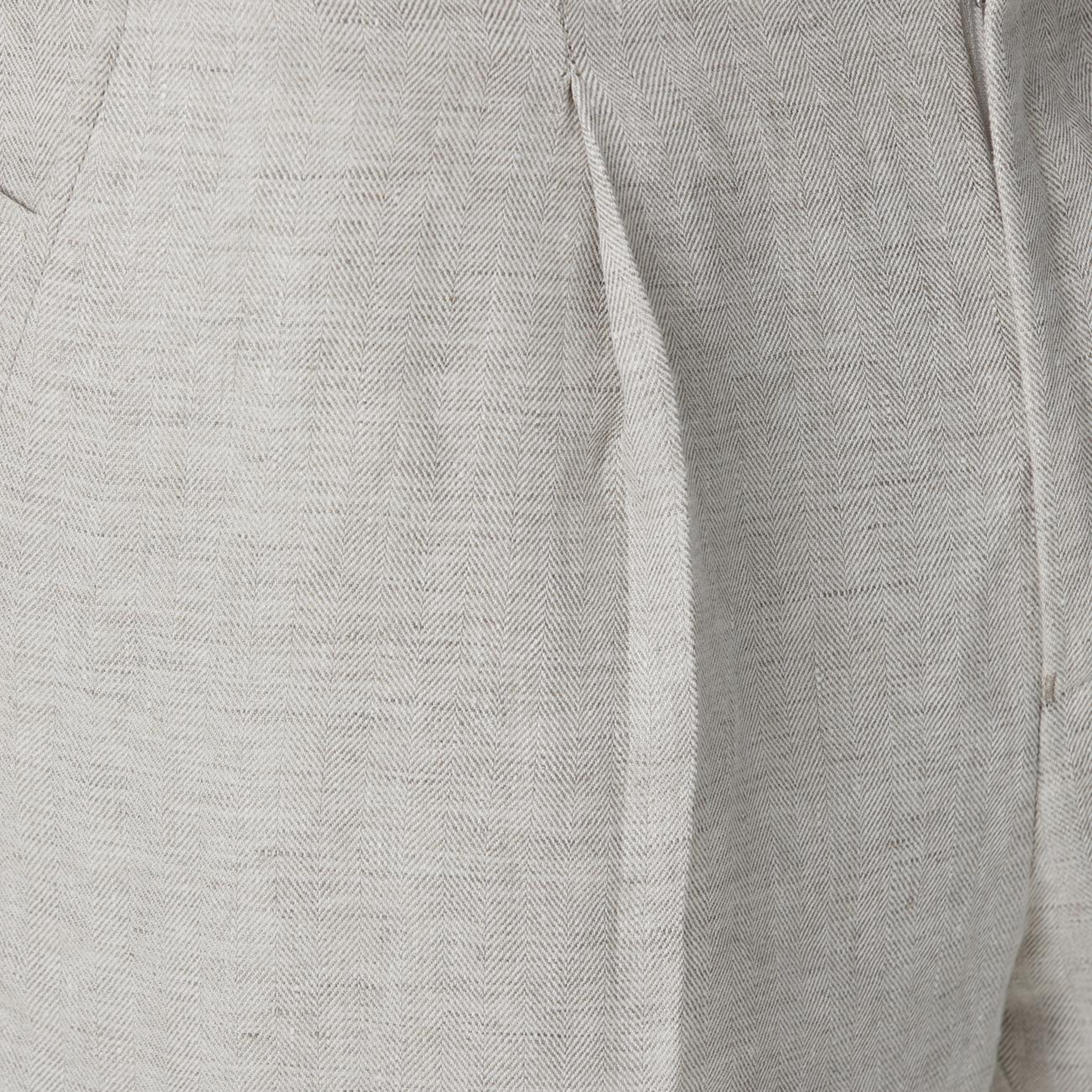 Network Erkek Bej Keten Comfort Fit Pantolon