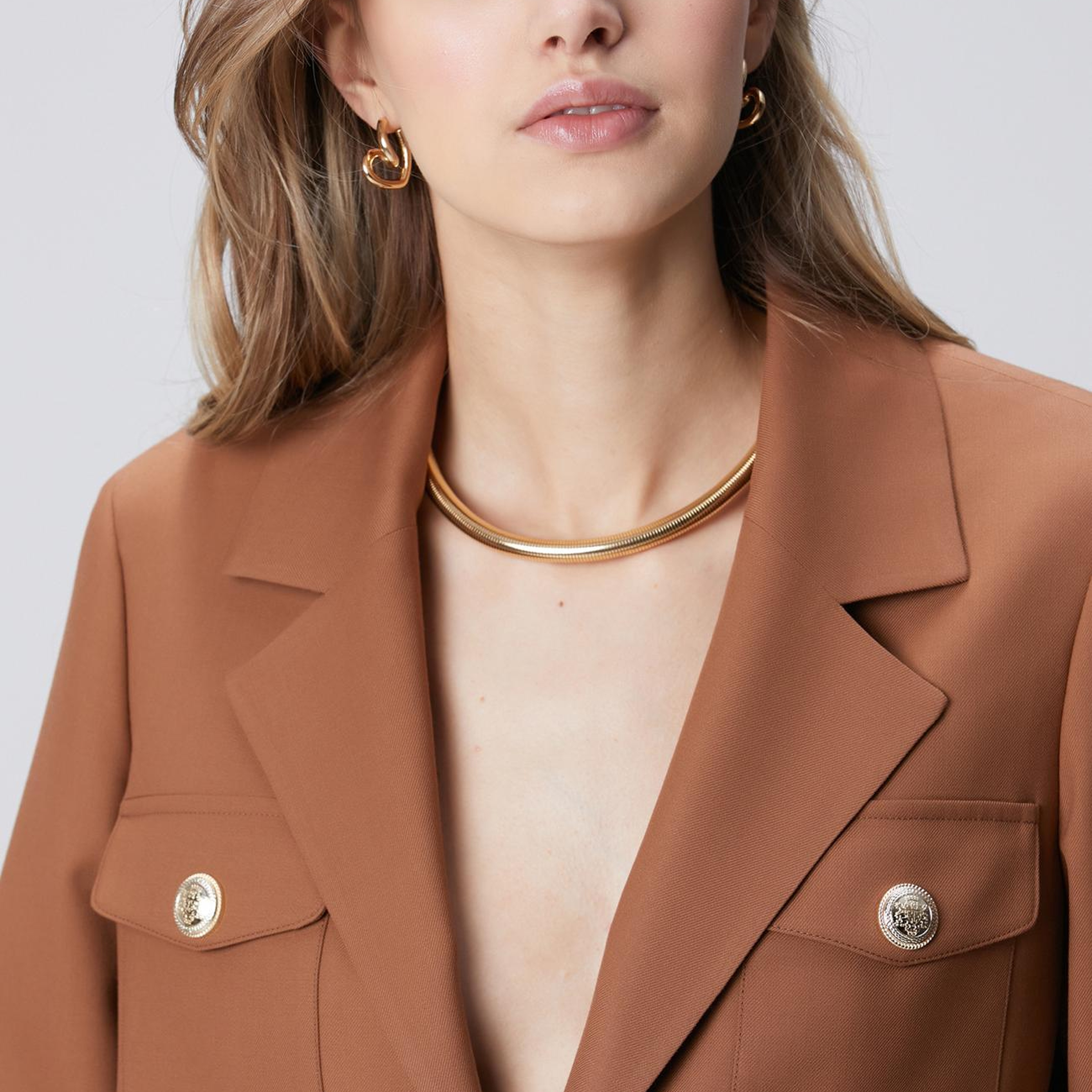 Network Kadın Gold Altın Rengi Choker Kolye