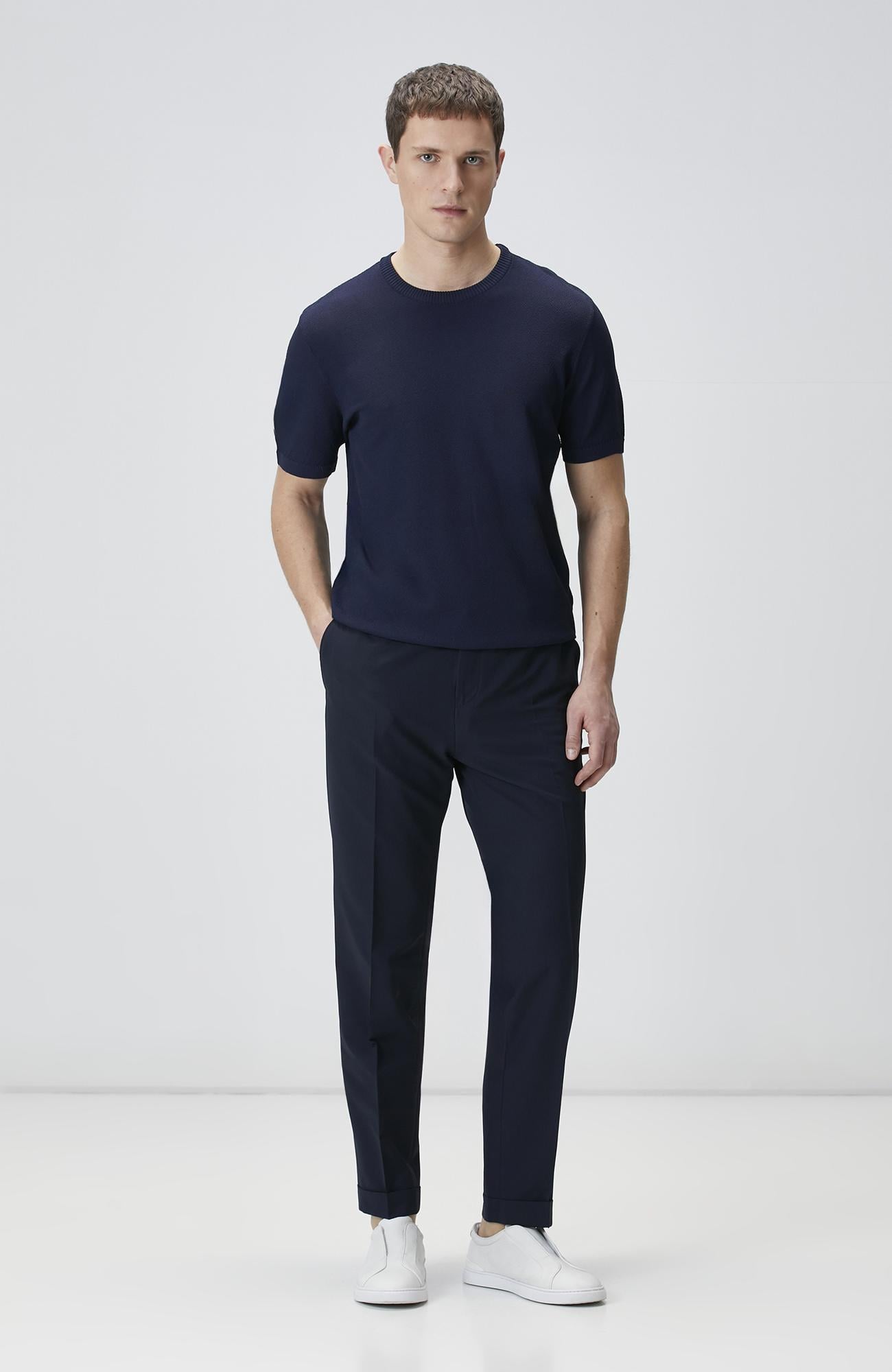 Network Erkek N-Tech Lacivert Gofreli Jogger Pantolon