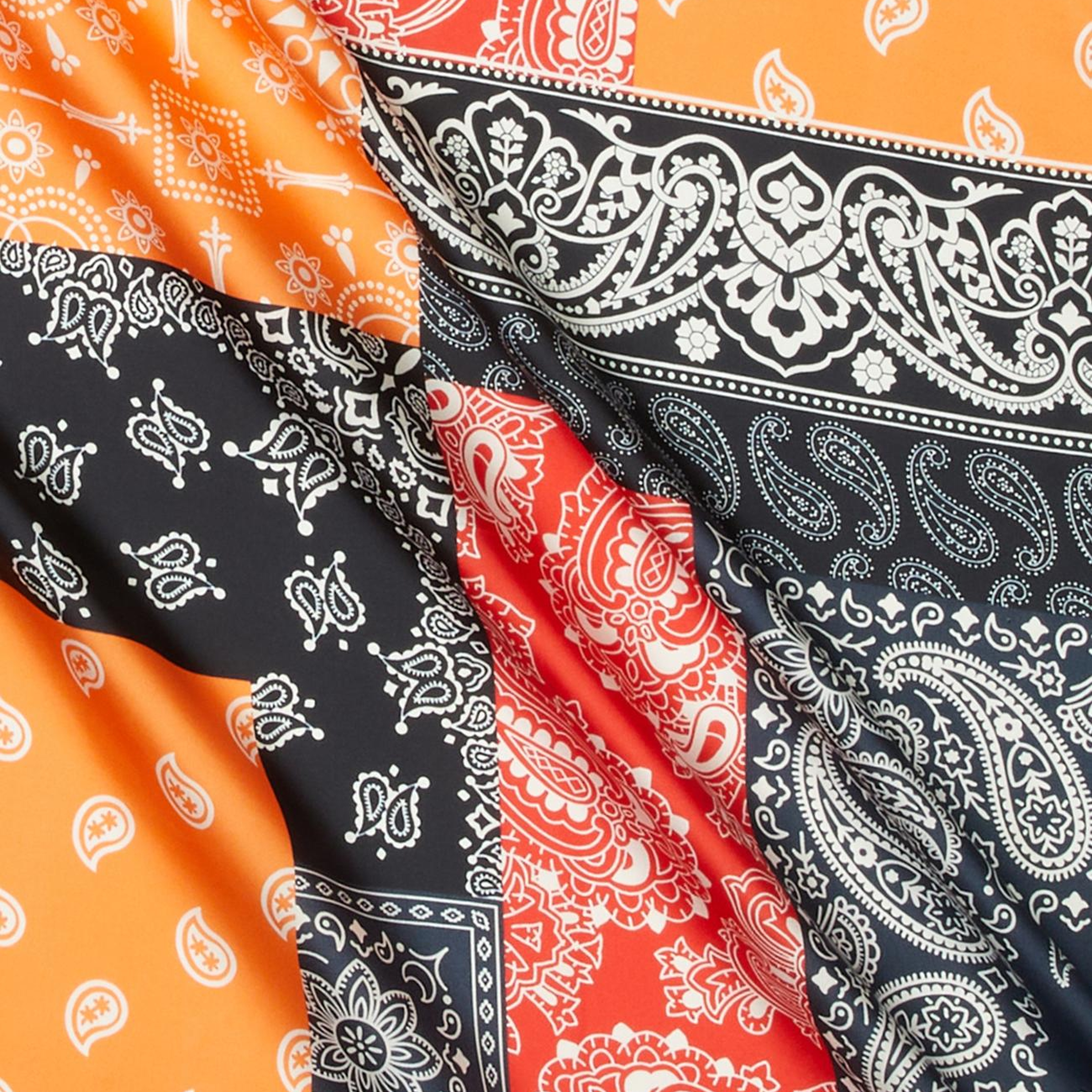 Network Kadın Renkli Twill İpek Fular
